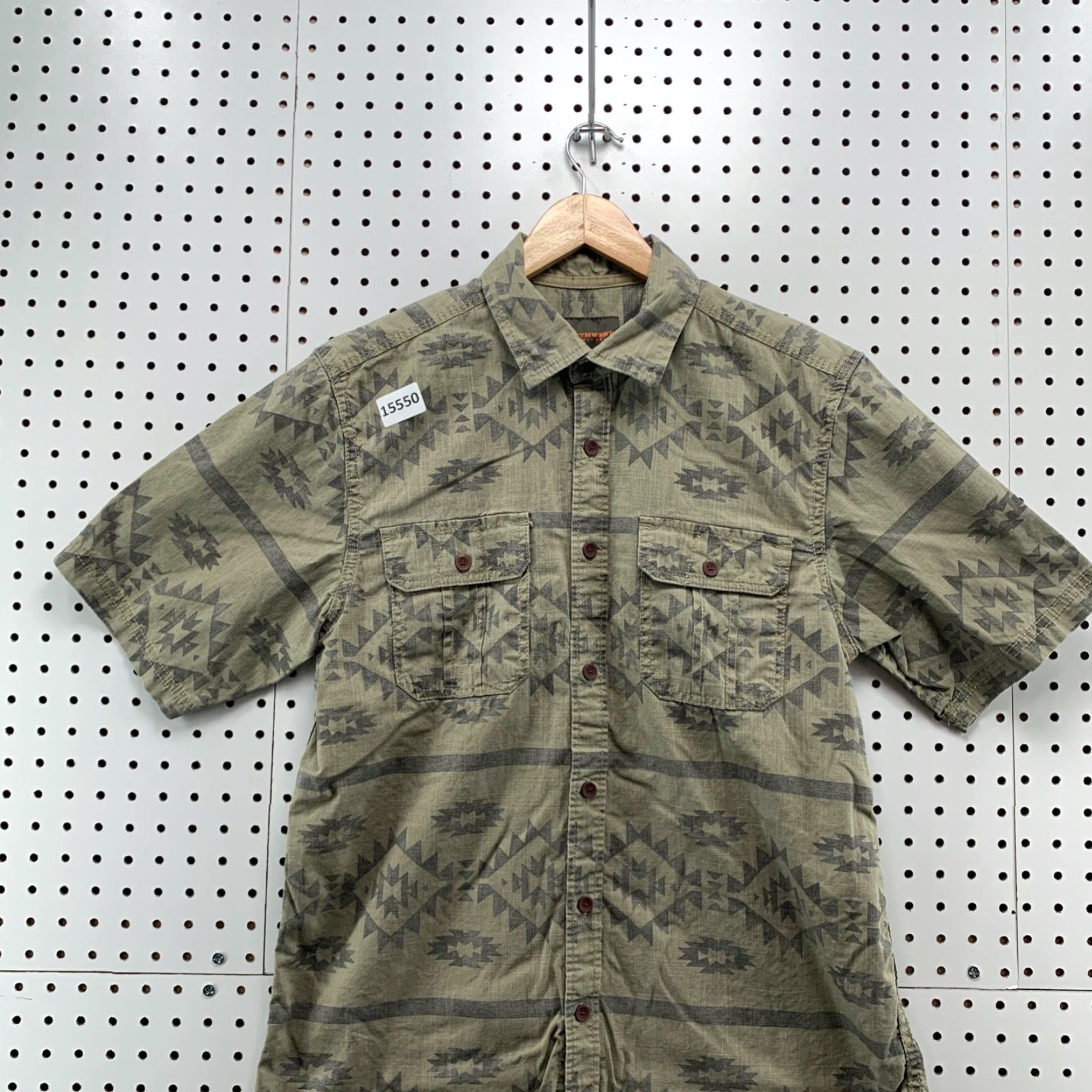 Vintage VINTAGE Northwest Territory Geometric Button-Up Shirt Medium Black Green Aztec Casual Mens Size US M / EU 48-50 / 2 - 3 Thumbnail