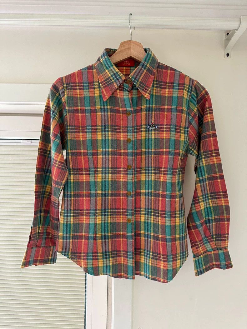 Vivienne Westwood Vivienne Westwood Vintage shirt, plaid shirt shirt Size M / US 6-8 / IT 42-44 - 1 Thumbnail