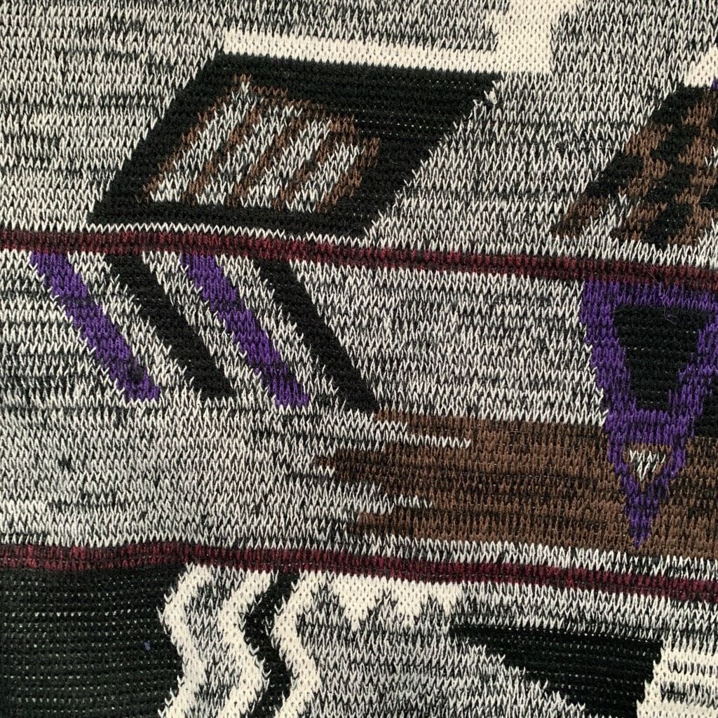 Vintage Vintage Sir William Geometric Knit Sweater Gray Purple Pullo Size US XXL / EU 58 / 5 - 9 Thumbnail