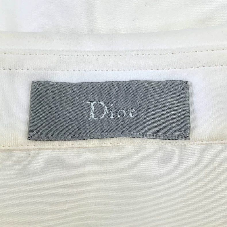 Dior Dior Size 37 White striped stitching lapel long-sleeved sh Size US XS / EU 42 / 0 - 5 Thumbnail