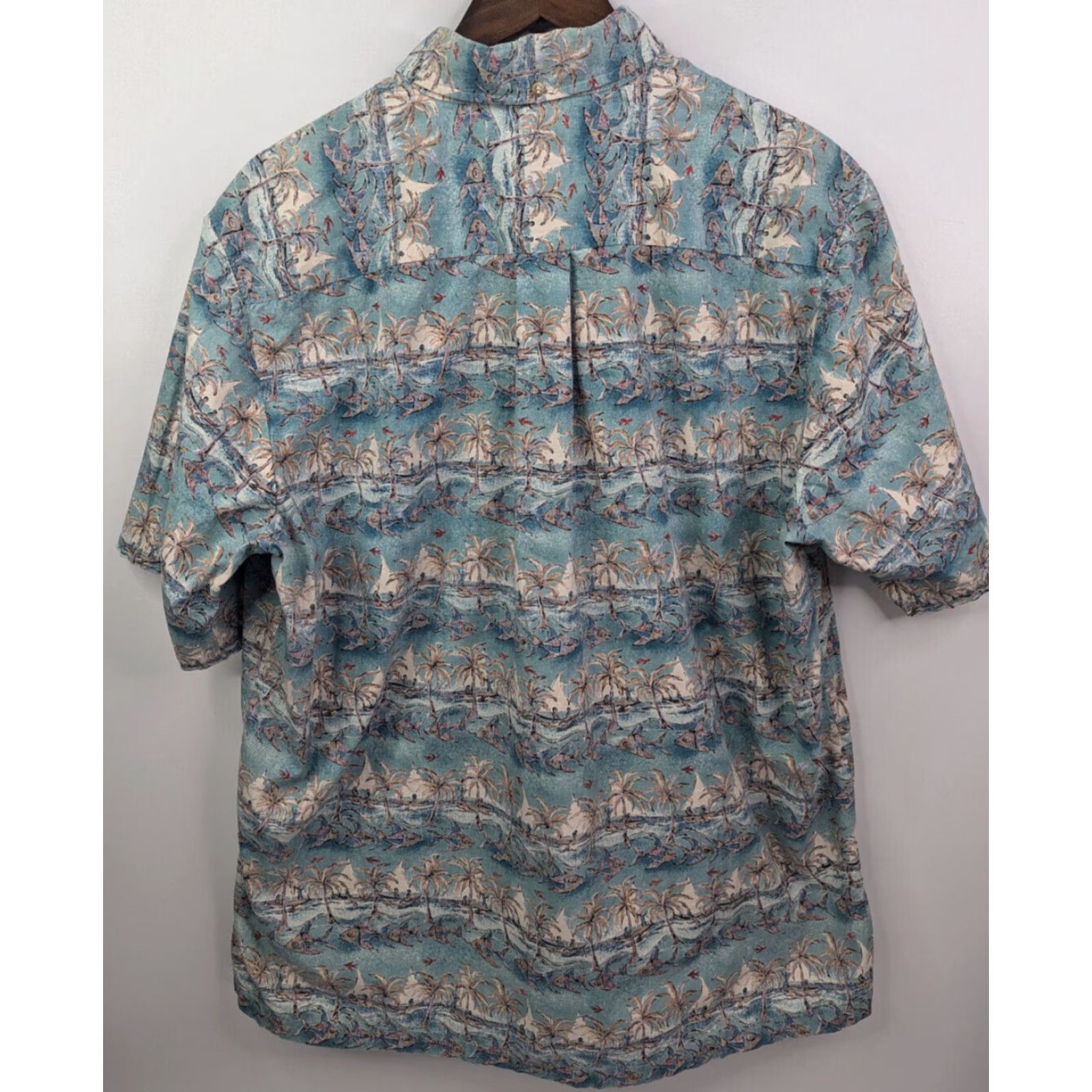 Vintage VINTAGE Kahala Shirt Mens XL Cotton Fish Palm Tree Hawaiian Island 1/4 Button Size US XL / EU 56 / 4 - 3 Thumbnail