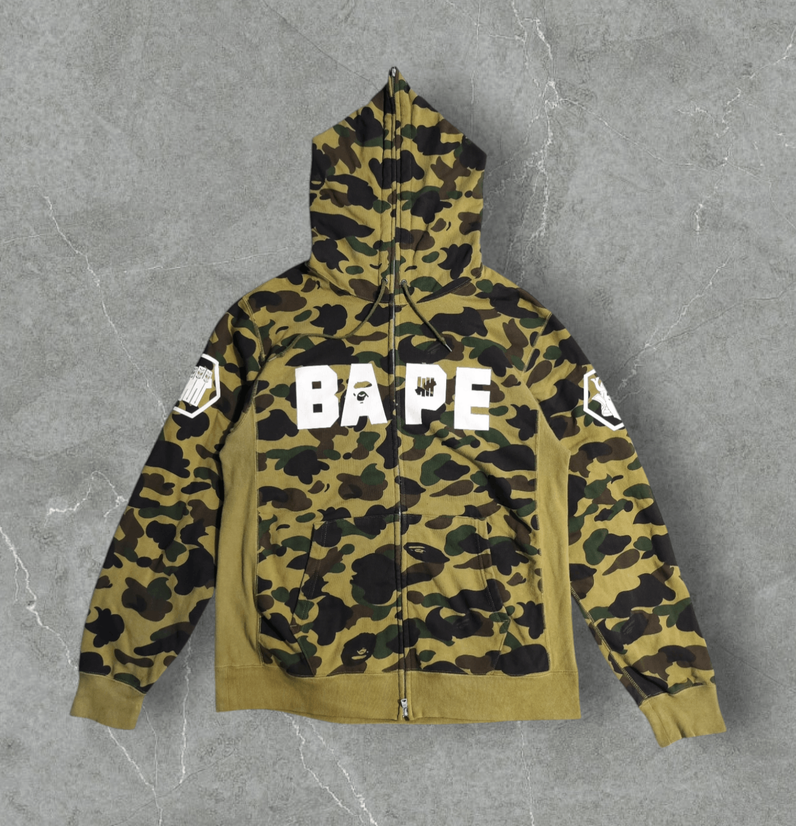 Bape × Undefeated BAPE × Undefeated - 1st Camo Ronin Full Zip Hoodie Rare Size US XXL / EU 58 / 5 - 2 Thumbnail