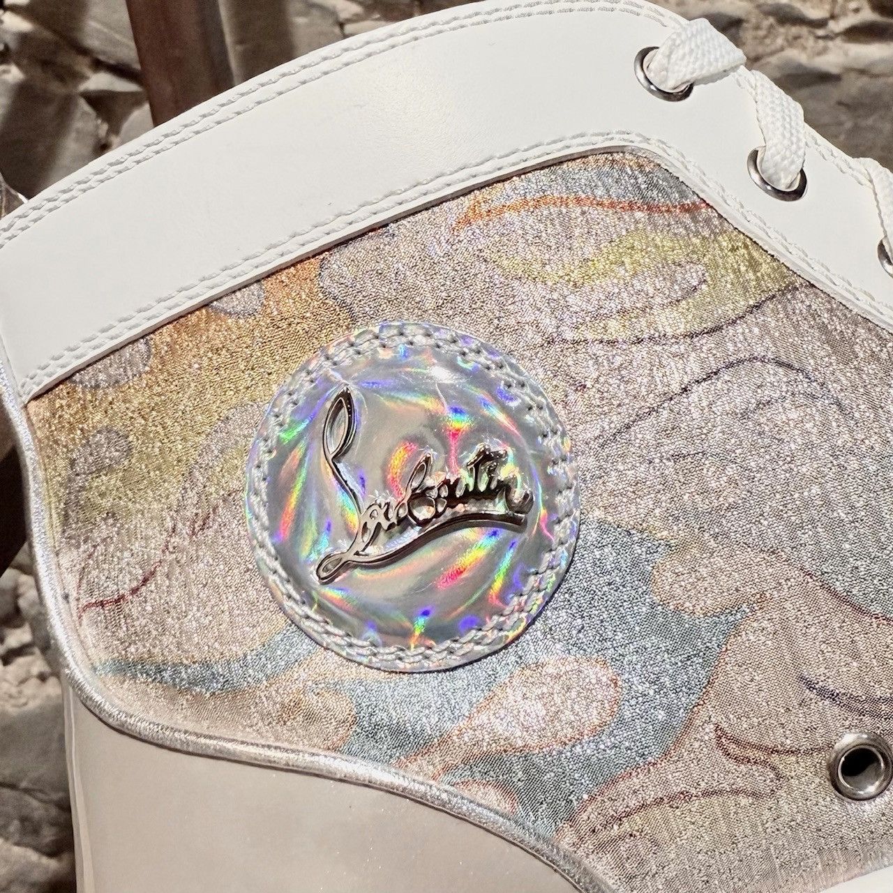 Christian Louboutin Christian Louboutin Lou Spikes Flame Lurex High-top Sneakers Size US 10.5 / EU 43-44 - 11 Thumbnail