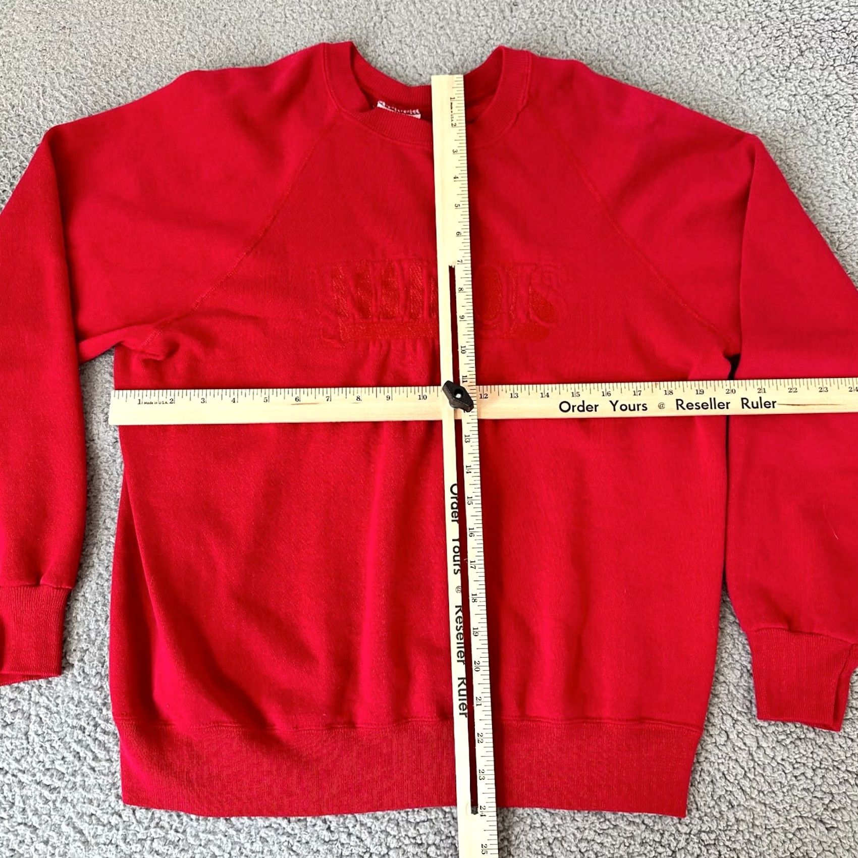 Lee VINTAGE Lee Sweatshirt Womens XL Red Lee Sweatshirt XL Red 90s Vintage Womens Pullover Crew Neck Fleece All Seasons Activewear IL USA Size XL / US 12-14 / IT 48-50 - 5 Thumbnail