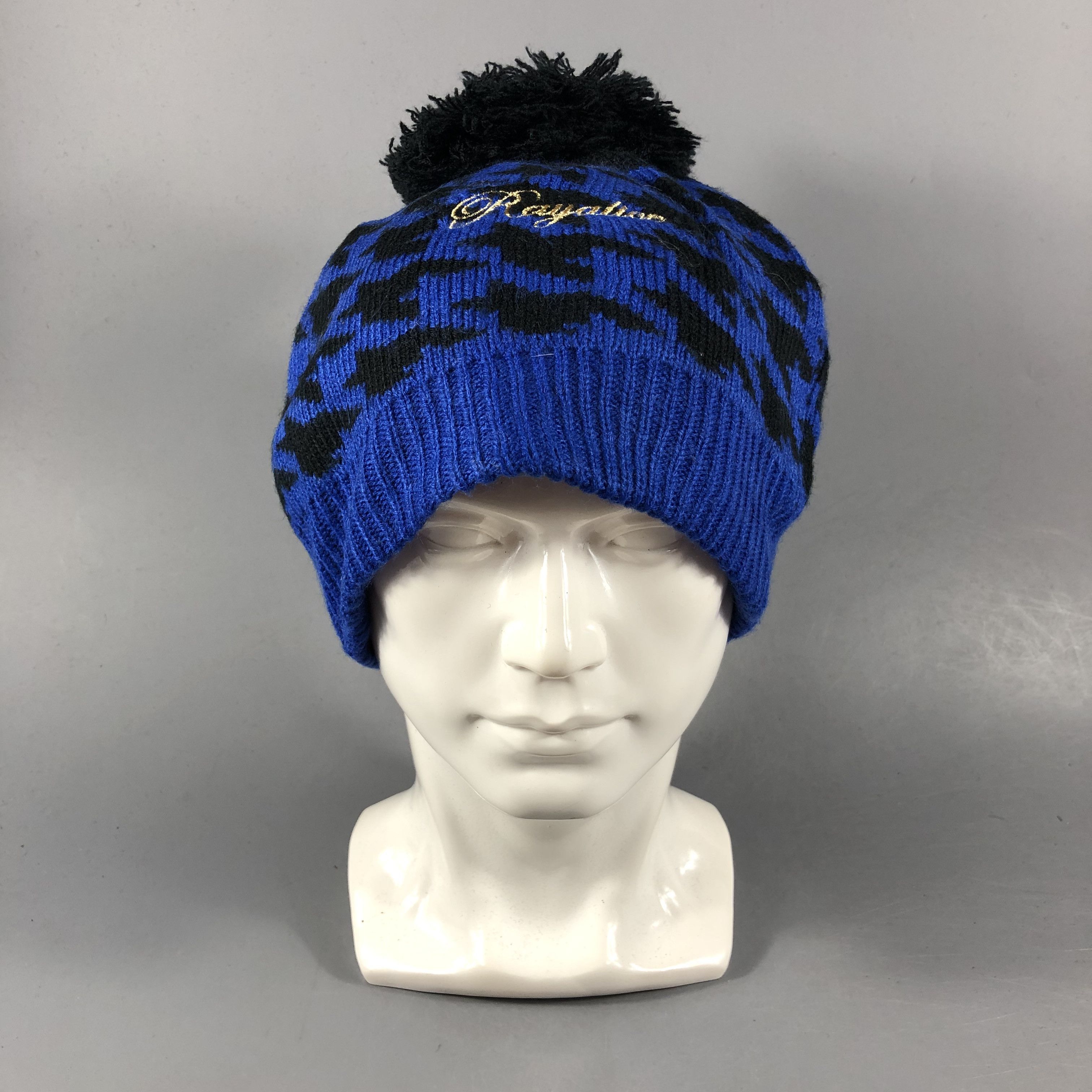 Vintage Rayalice Houndstooth Bobble Beanie Snowcap Snow Hat B1047 Size ONE SIZE - 1 Thumbnail