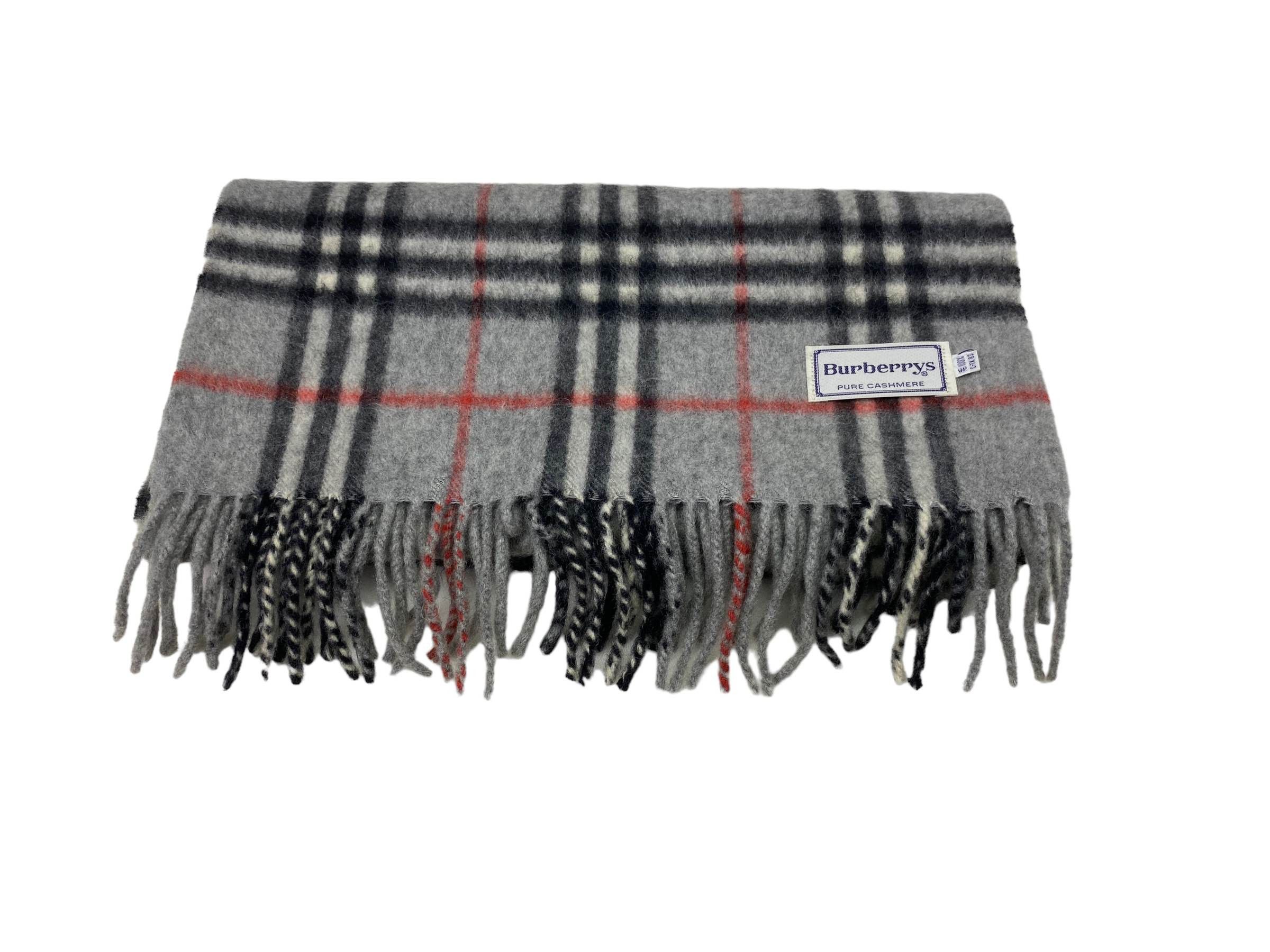 Vintage Burberrys Pure Cashmere Checkered Vintage Scarf Size ONE SIZE - 6 Thumbnail
