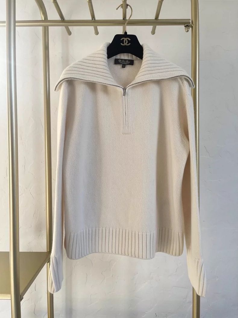 Loro Piana LORO PIANA Classic cashmere zipper sweater Size XS / US 0-2 / IT 36-38 - 1 Thumbnail
