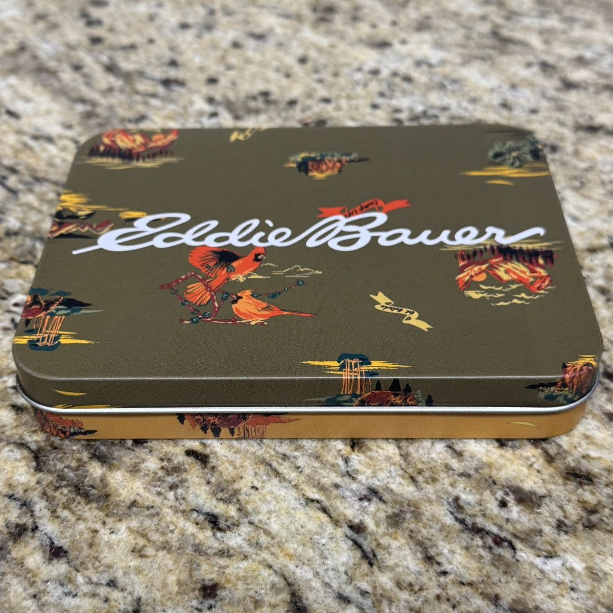 Eddie Bauer × Vintage Eddie Bauer “Camp Life” Tin Metal Storage Box 6x4.5x1” Inch Size ONE SIZE - 1 Thumbnail