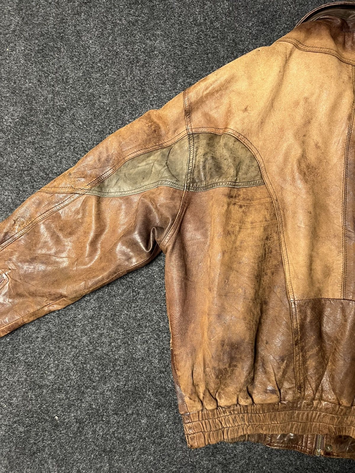 Other Vtg 80s Original leather Aviator Flight Bomber Jacket Rare L Size US L / EU 52-54 / 3 - 12 Thumbnail