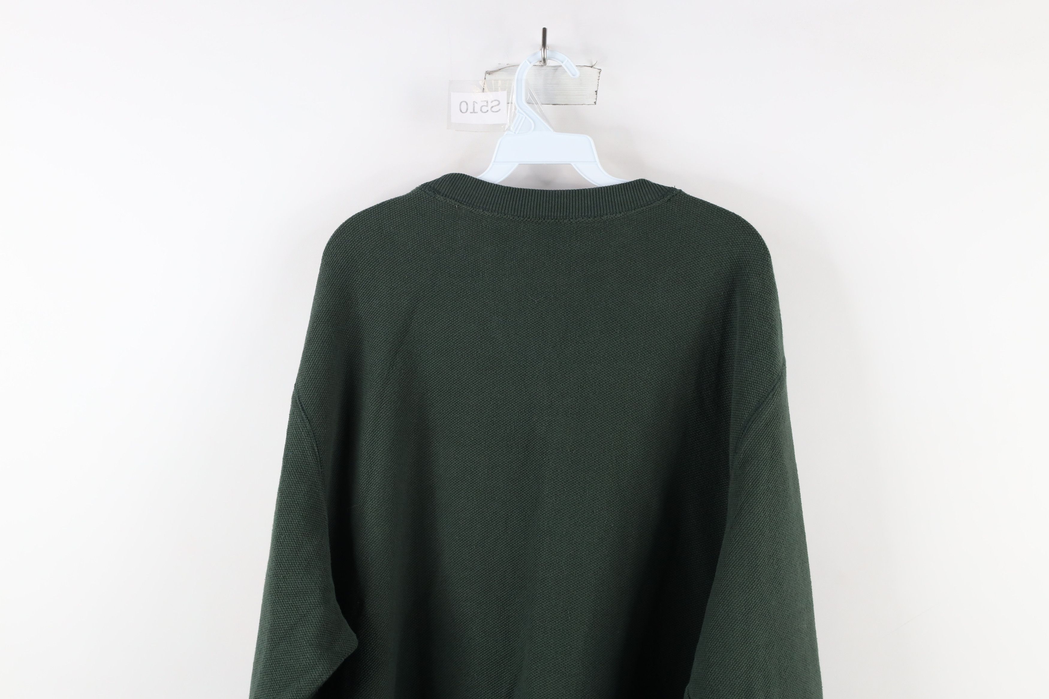 L.L. Bean × Vintage Vintage LL Bean Heavyweight Waffle Knit Sweatshirt Green Size US XL / EU 56 / 4 - 6 Thumbnail