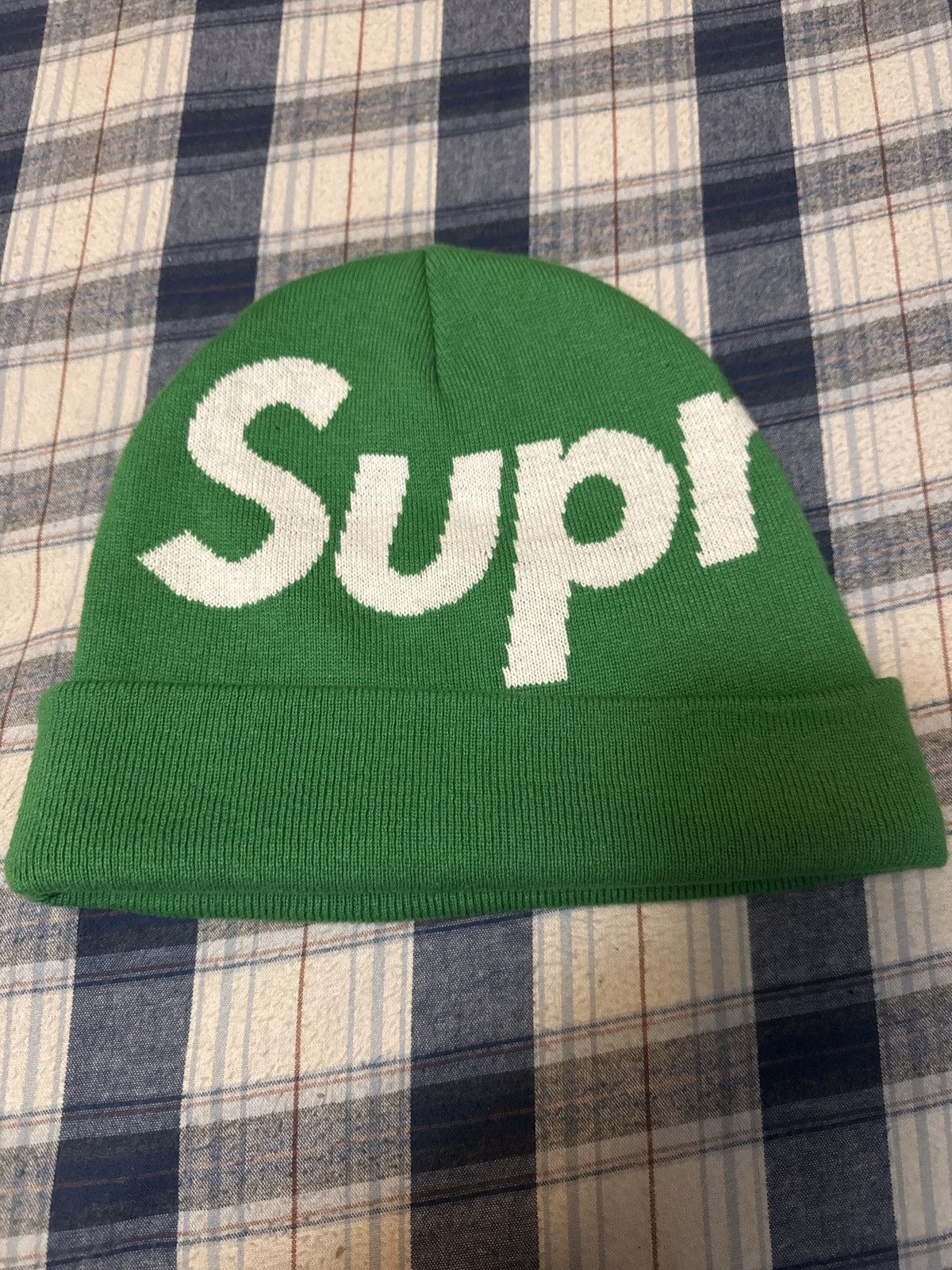 Supreme Supreme Big Logo Beanie Green Size ONE SIZE - 1 Thumbnail
