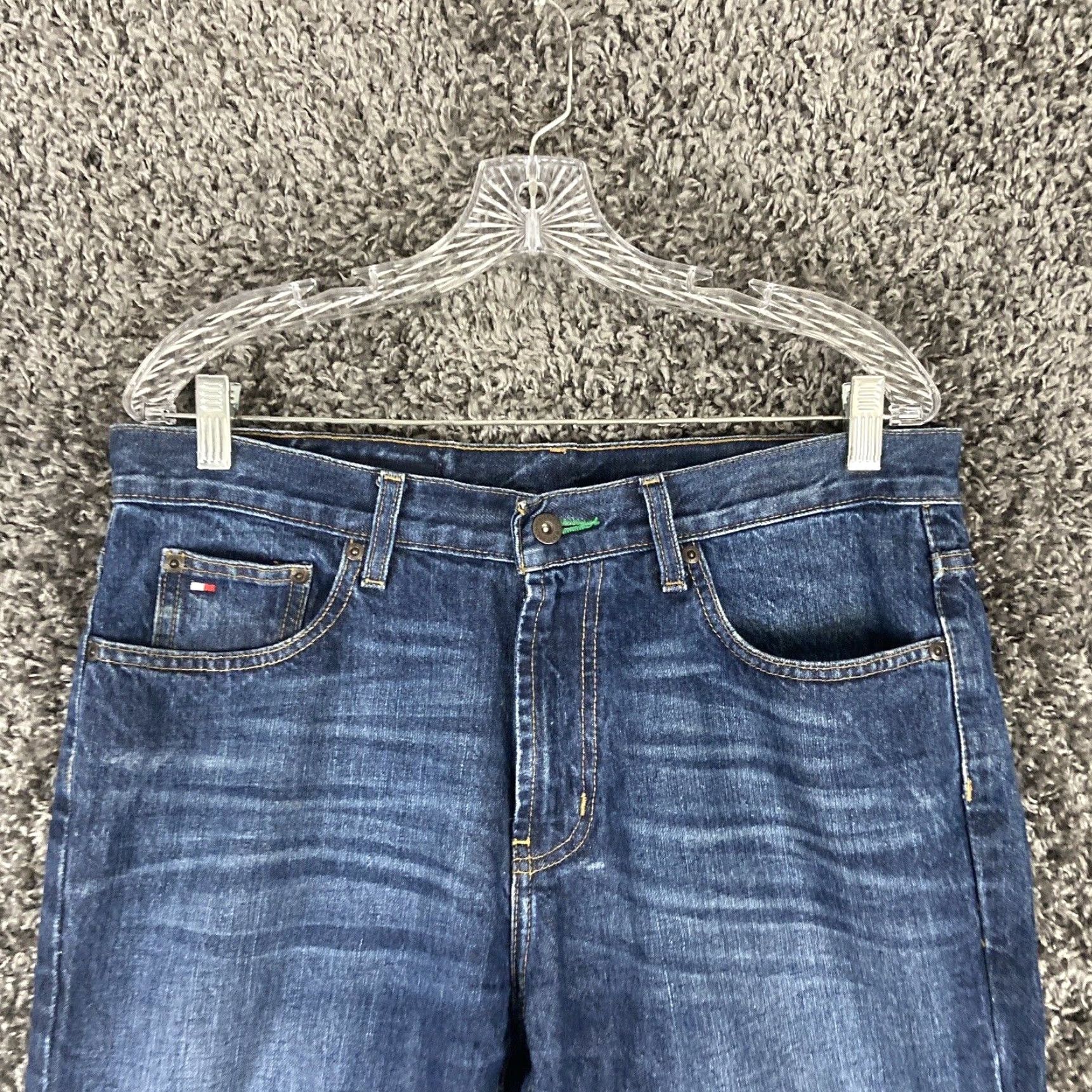 Tommy Hilfiger TOMMY HILFIGER Men's Straight Blue Jeans 34x29 Regular Size US 34 / EU 50 - 4 Thumbnail