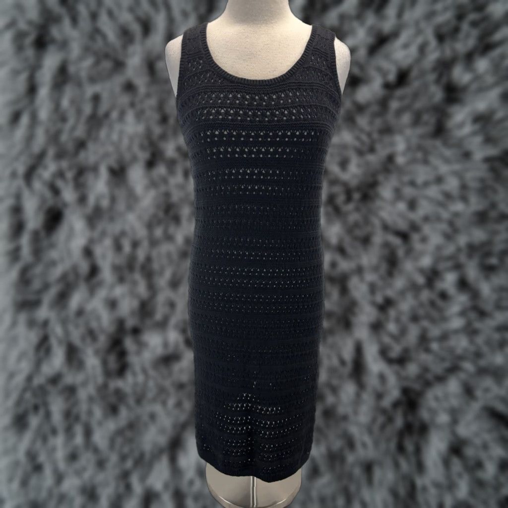 Old Navy Old Navy Crochet Midi Dress Women’s Small Black Coverup Tank Open Knit Dress N/A? Size S / US 4 / IT 40 - 1 Thumbnail