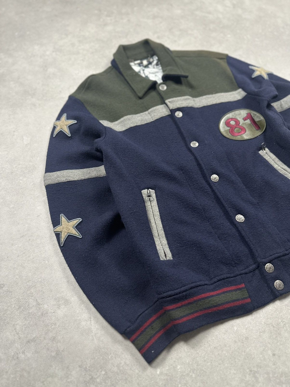 Armani Armani Vintage Varsity Jacket Navy/Olive Star Patches, 81 M Size US M / EU 48-50 / 2 - 7 Thumbnail