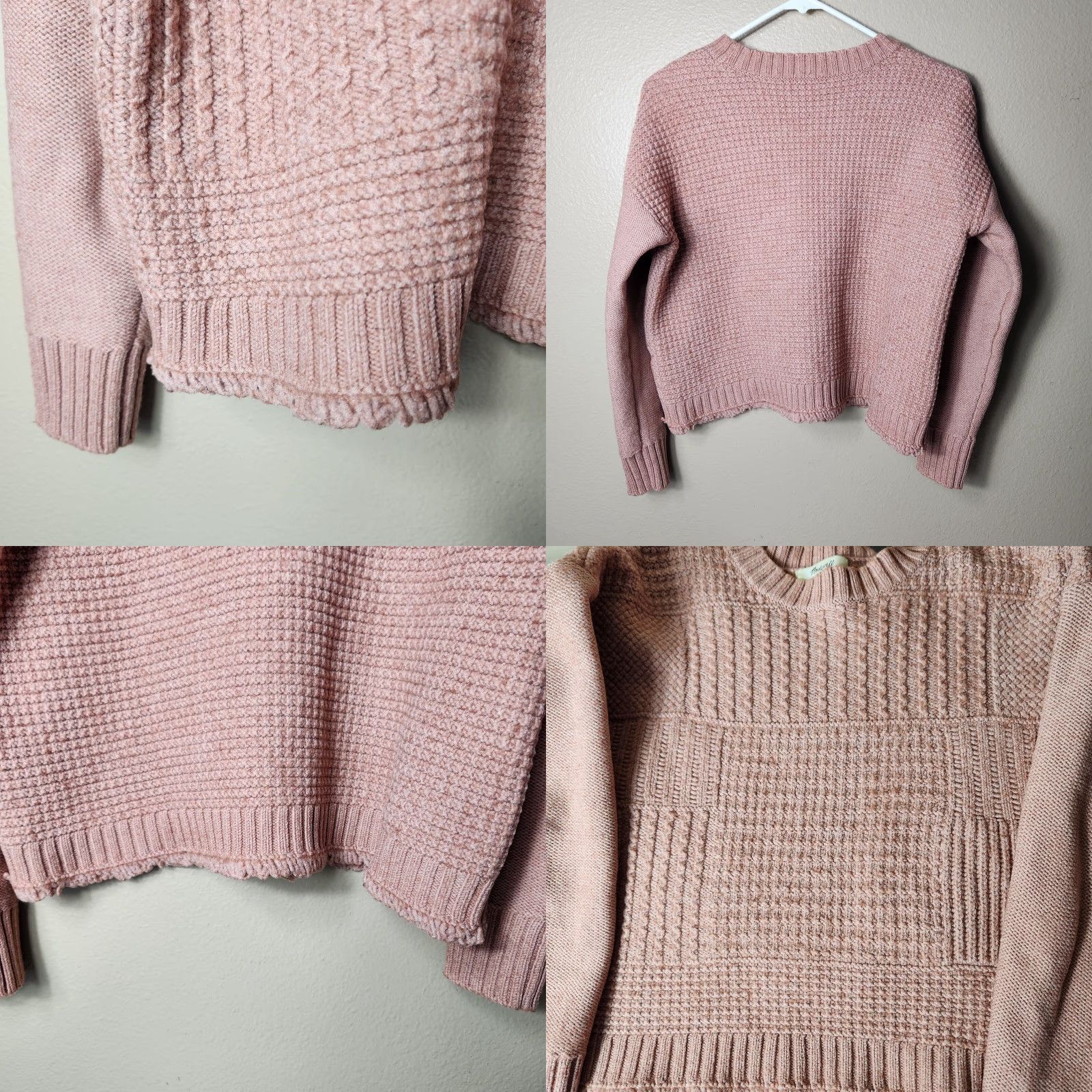 Madewell Madewell Vintage Pink Merino Wool Blend Stitchmix Pullover Sweater - Size S - Women - Pink - Pullover - Wool Blend Size S / US 4 / IT 40 - 8 Thumbnail