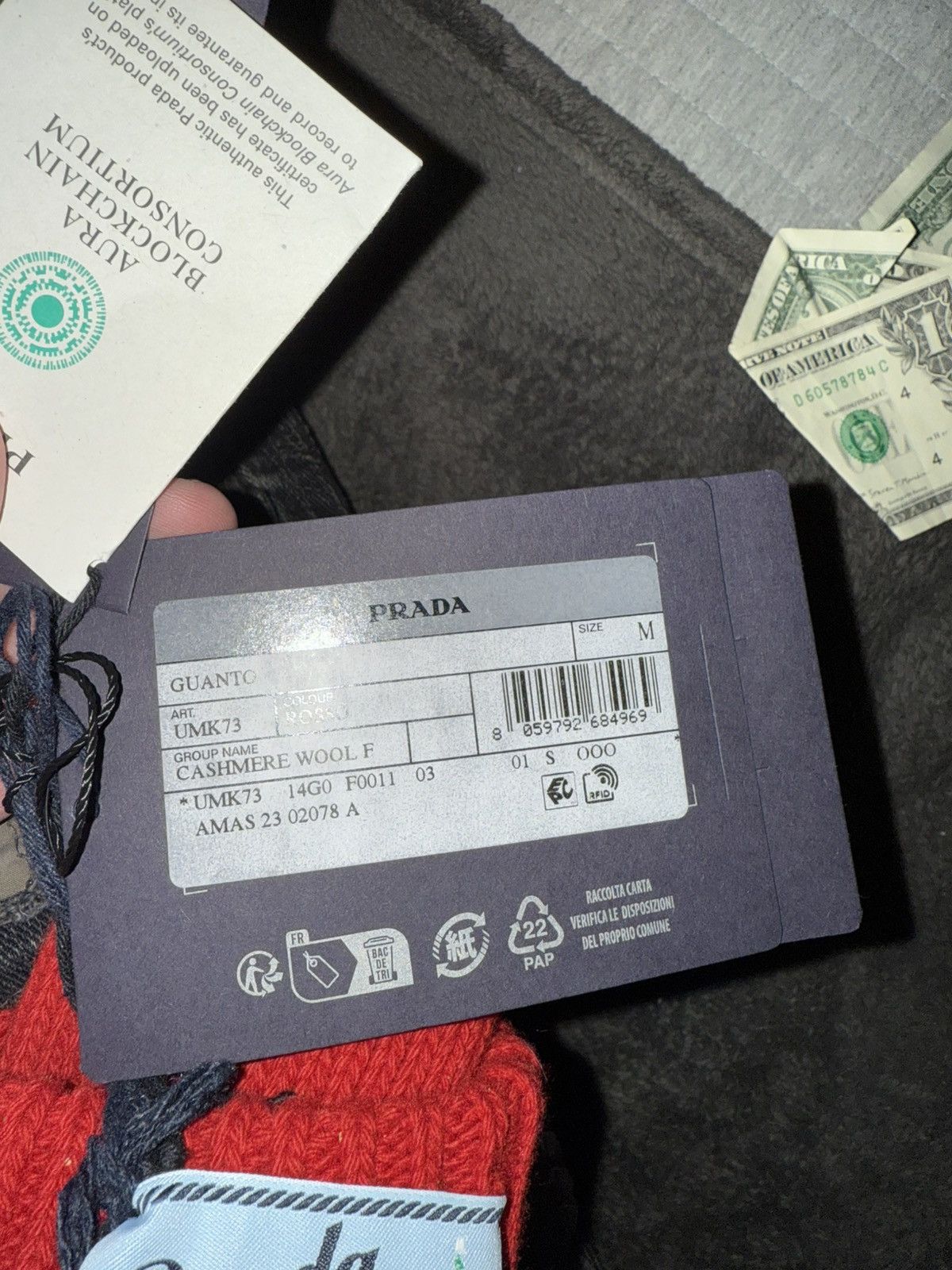 Prada Prada Cashmere Christmas Gloves Size ONE SIZE - 7 Thumbnail
