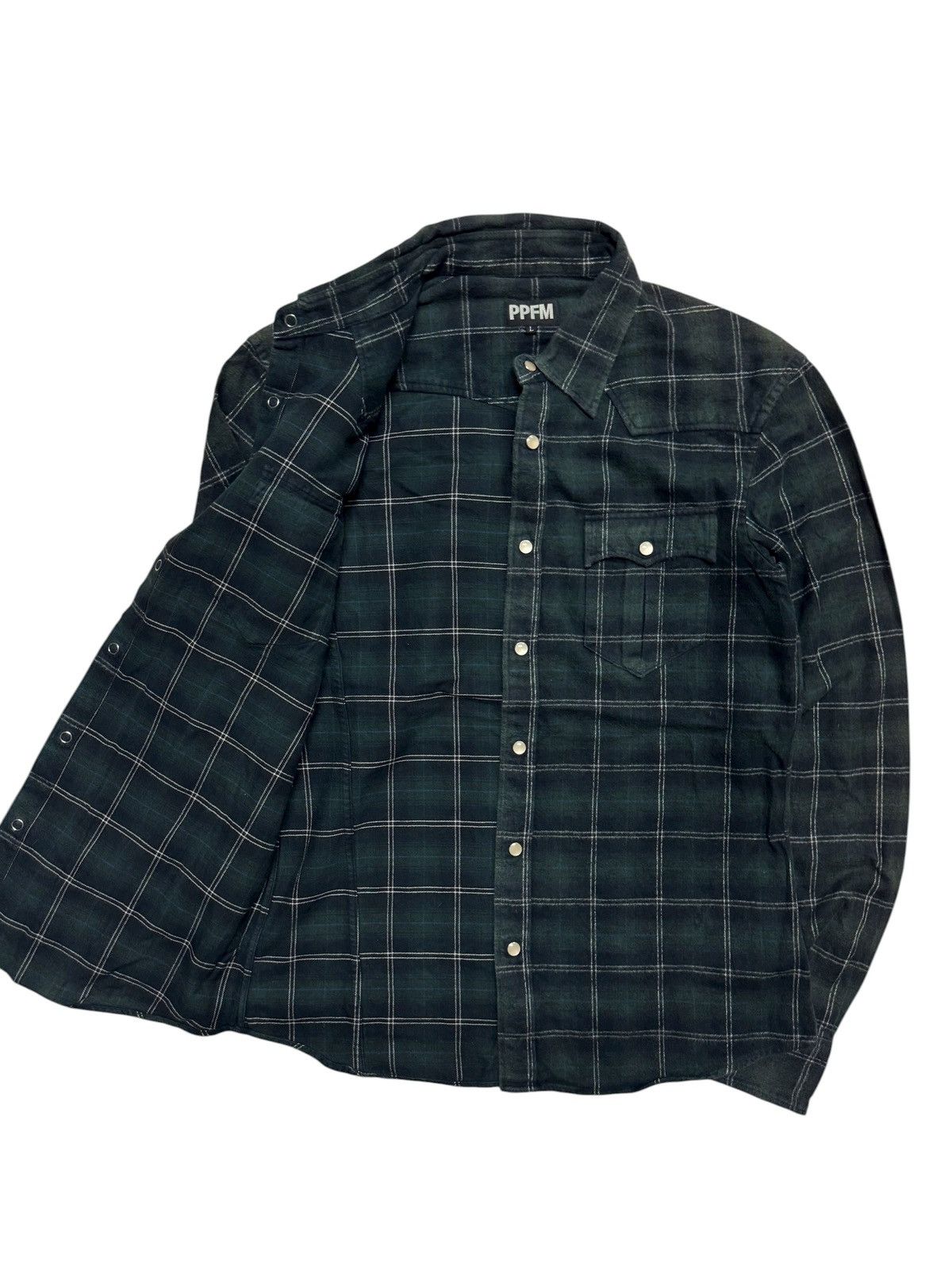 PPFM 💥PPFM WESTERN FLANNEL SHIRT L FIT S 90s STYLE Size US L / EU 52-54 / 3 - 2 Thumbnail