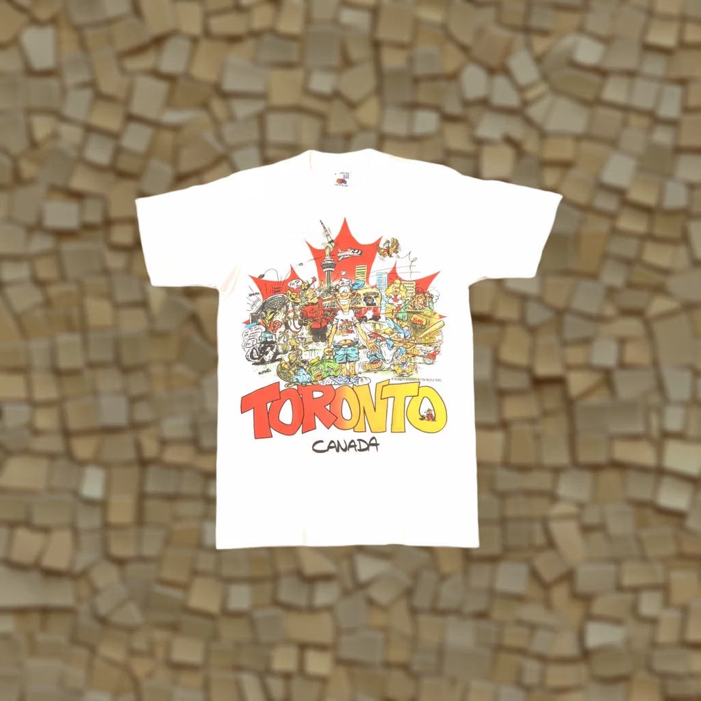 Fruit Of The Loom VINTAGE Fruit of the Loom T-Shirt Adult M Toronto Canada Fox Productions Humor Mens Size US M / EU 48-50 / 2 - 1 Thumbnail