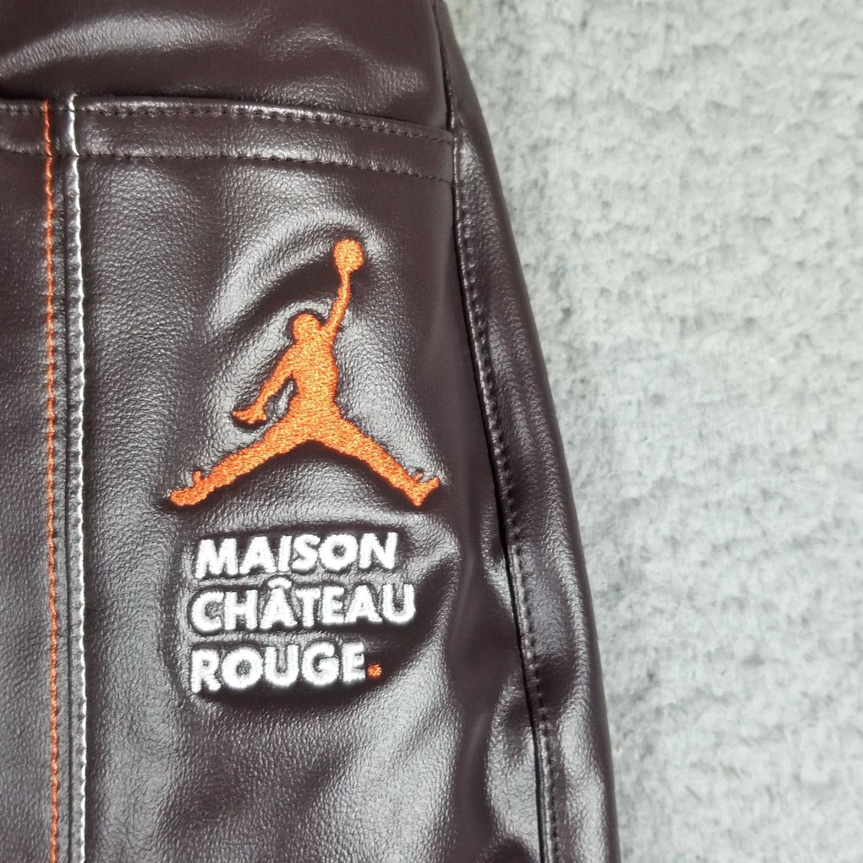 Nike Nike AIR JORDAN X MAISON CHATEAU ROUGE Brown Pants 32X28 Size 10 Unisex Adults Mens Womens Boys Girls 90s Leather Pants DJ9764-203 Size US 32 / EU 48 - 3 Thumbnail