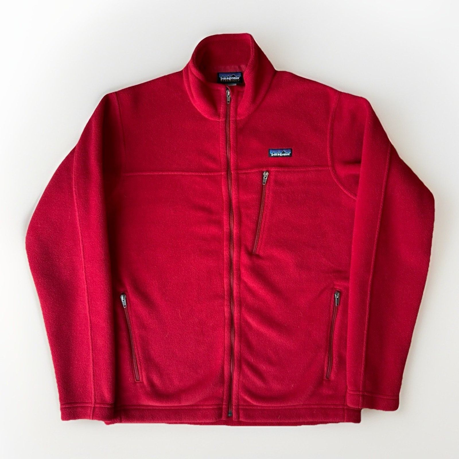 Patagonia Simple Synchilla Jacket Medium Red Full Zip Fleece