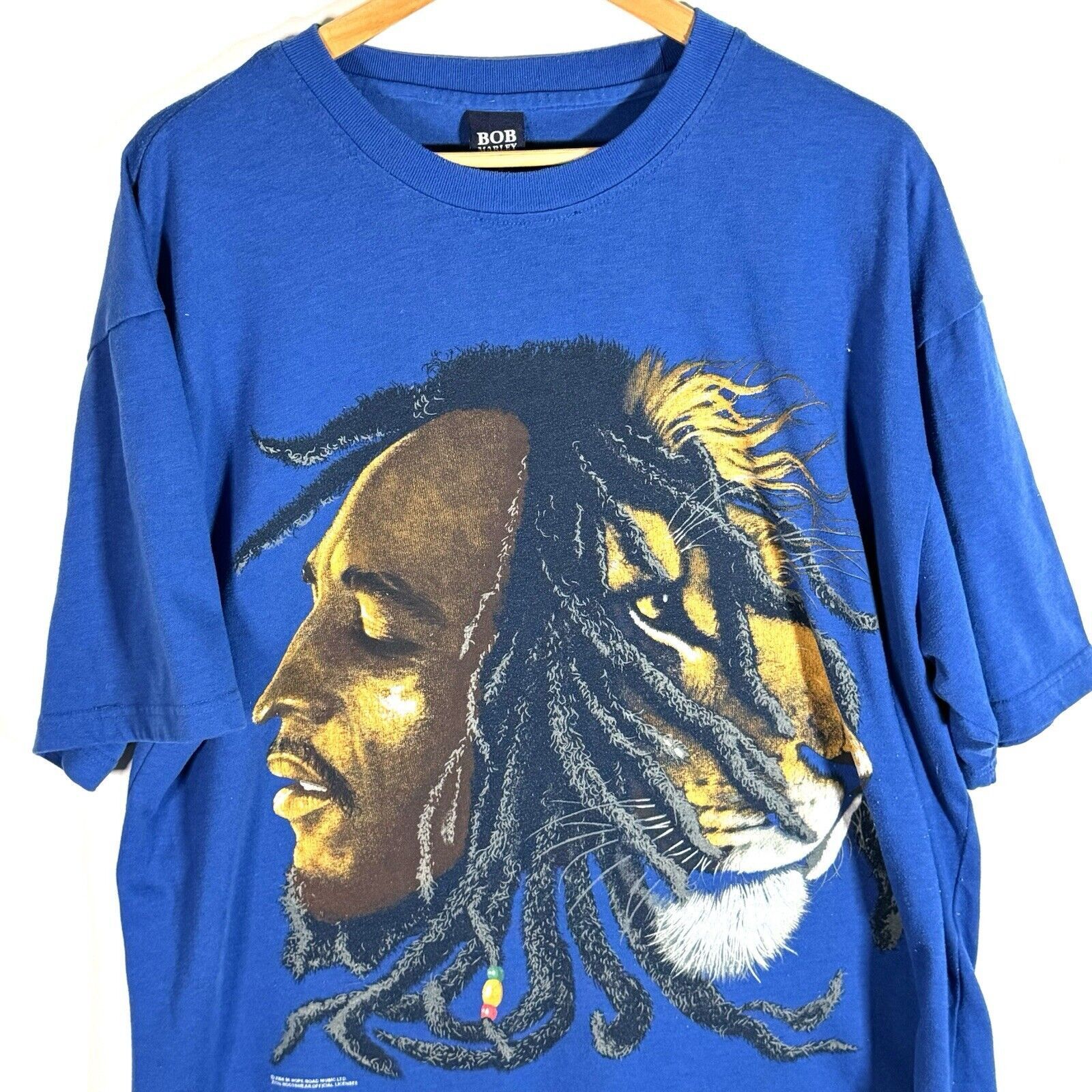 Bob Marley 2006 Bob Marley Hope Road Lion Graphic T-shirt Size 2XL Blue Size US XXL / EU 58 / 5 - 2 Thumbnail