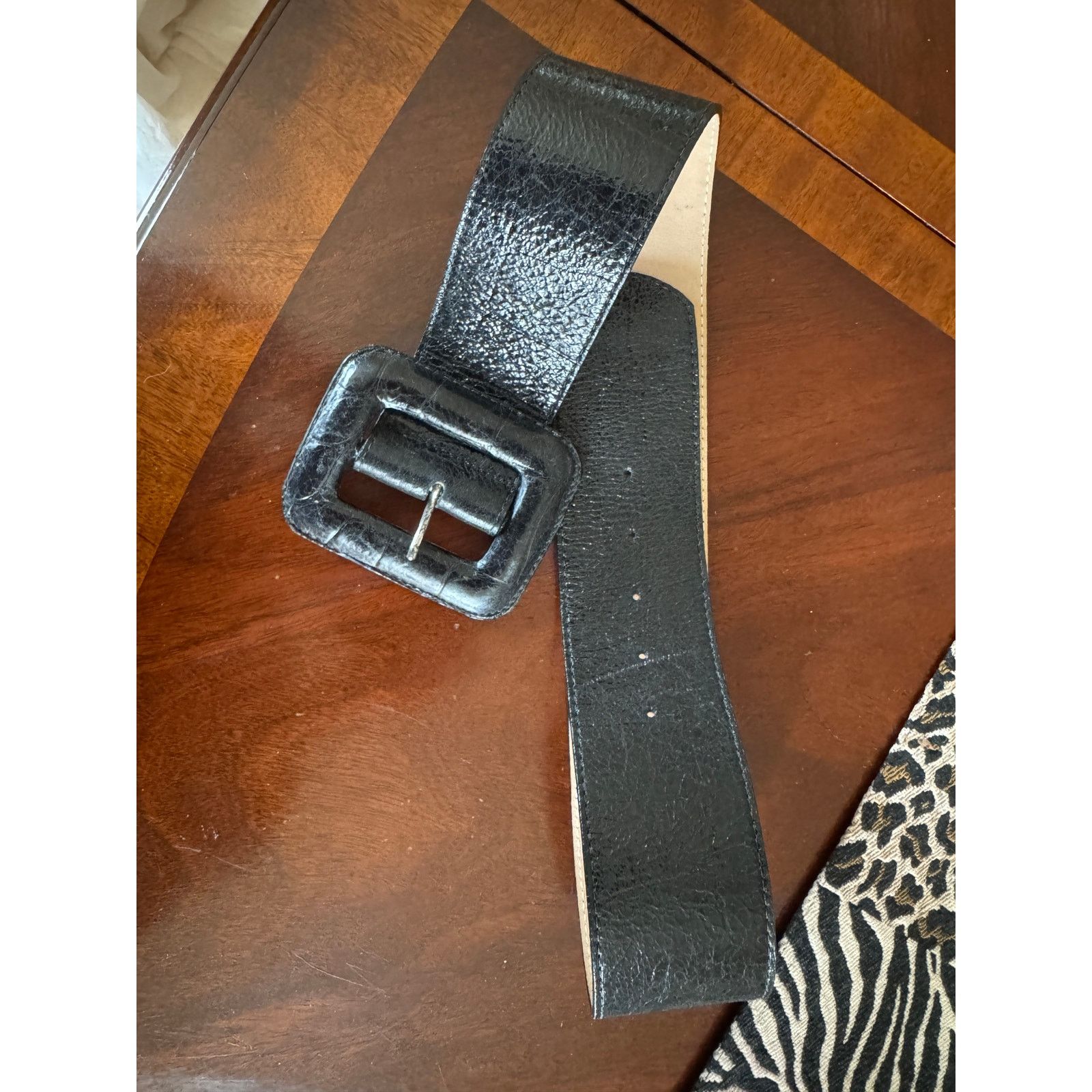 Leather LeatherRock Pebble Patent Leather Belt #6656 Ladies 30 Size ONE SIZE - 1 Thumbnail