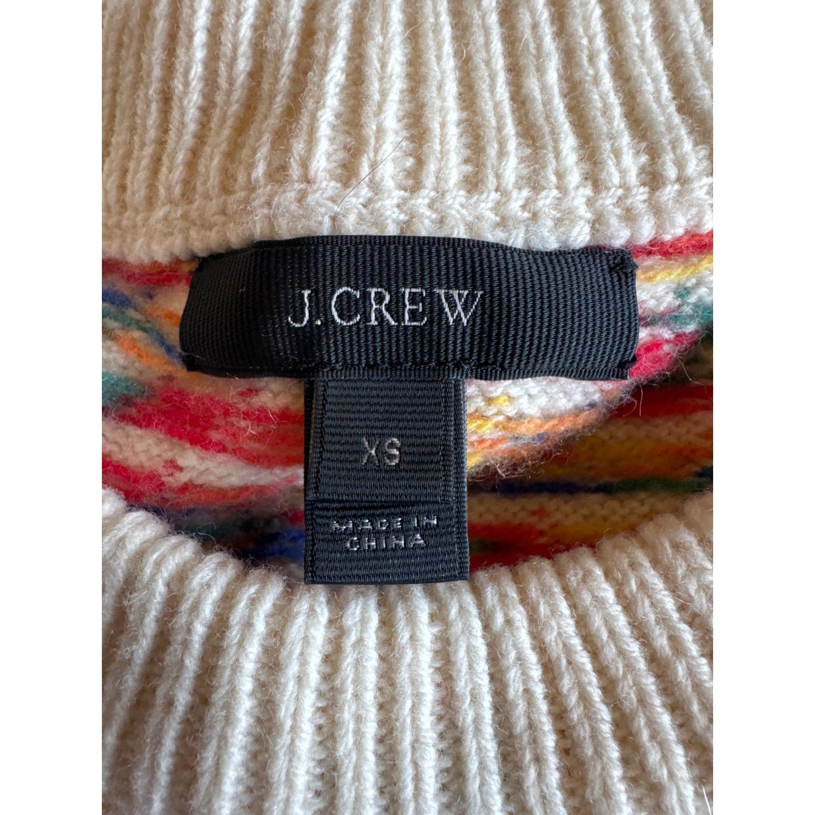 J.Crew J. Crew Fair Isle 100% Wool Crewneck Sweater Multi Color Size XS / US 0-2 / IT 36-38 - 8 Thumbnail