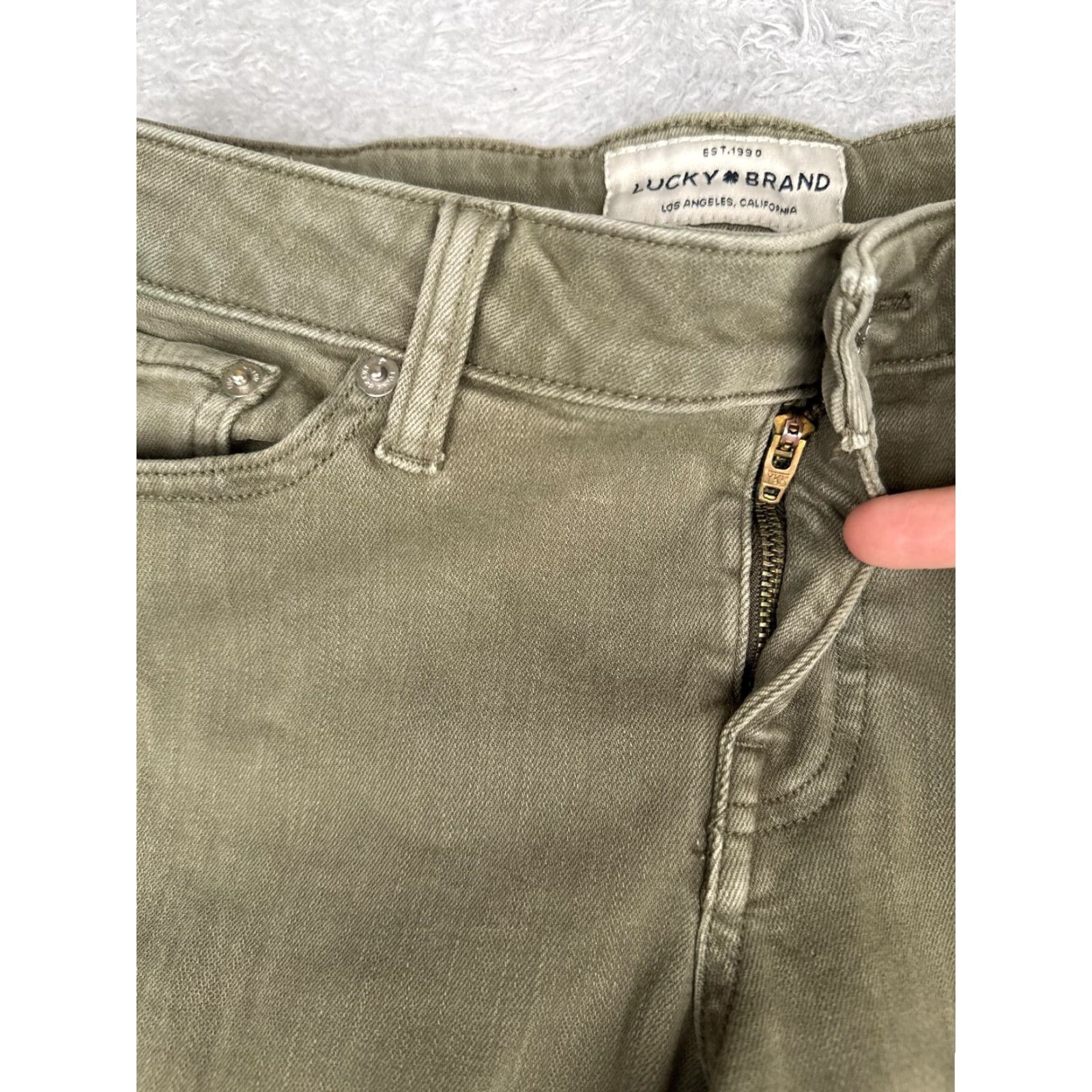 Lucky Brand Lucky Brand Lolita Skinny Jeans Womens 4 Green Med Wash Mid Rise Stretch 27x26 Size 27" / US 4 / IT 40 - 5 Thumbnail