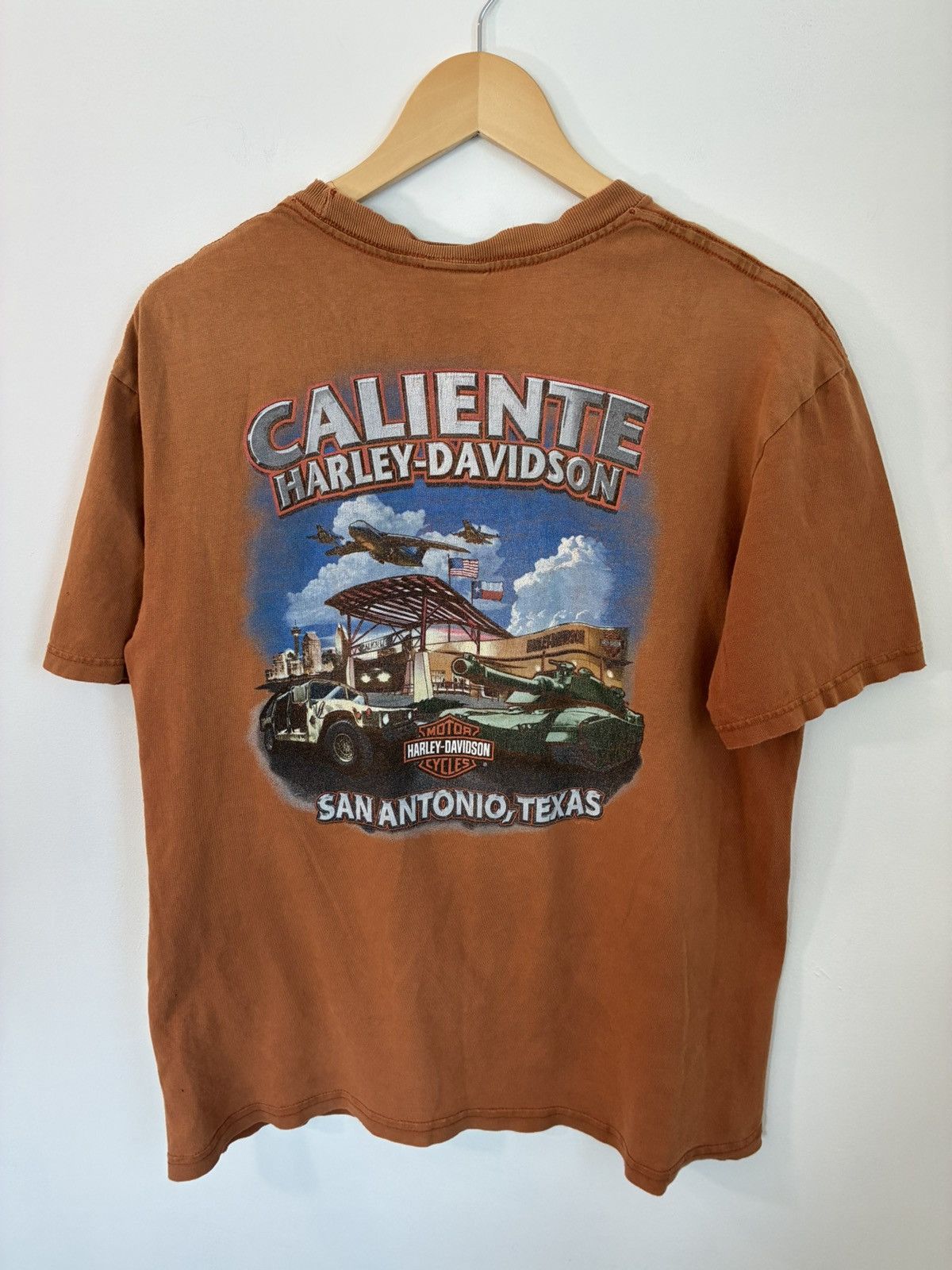 Harley Davidson Sun Faded Burnt Orange Harley Davidson Bald Eagle Tee Size US L / EU 52-54 / 3 - 4 Thumbnail