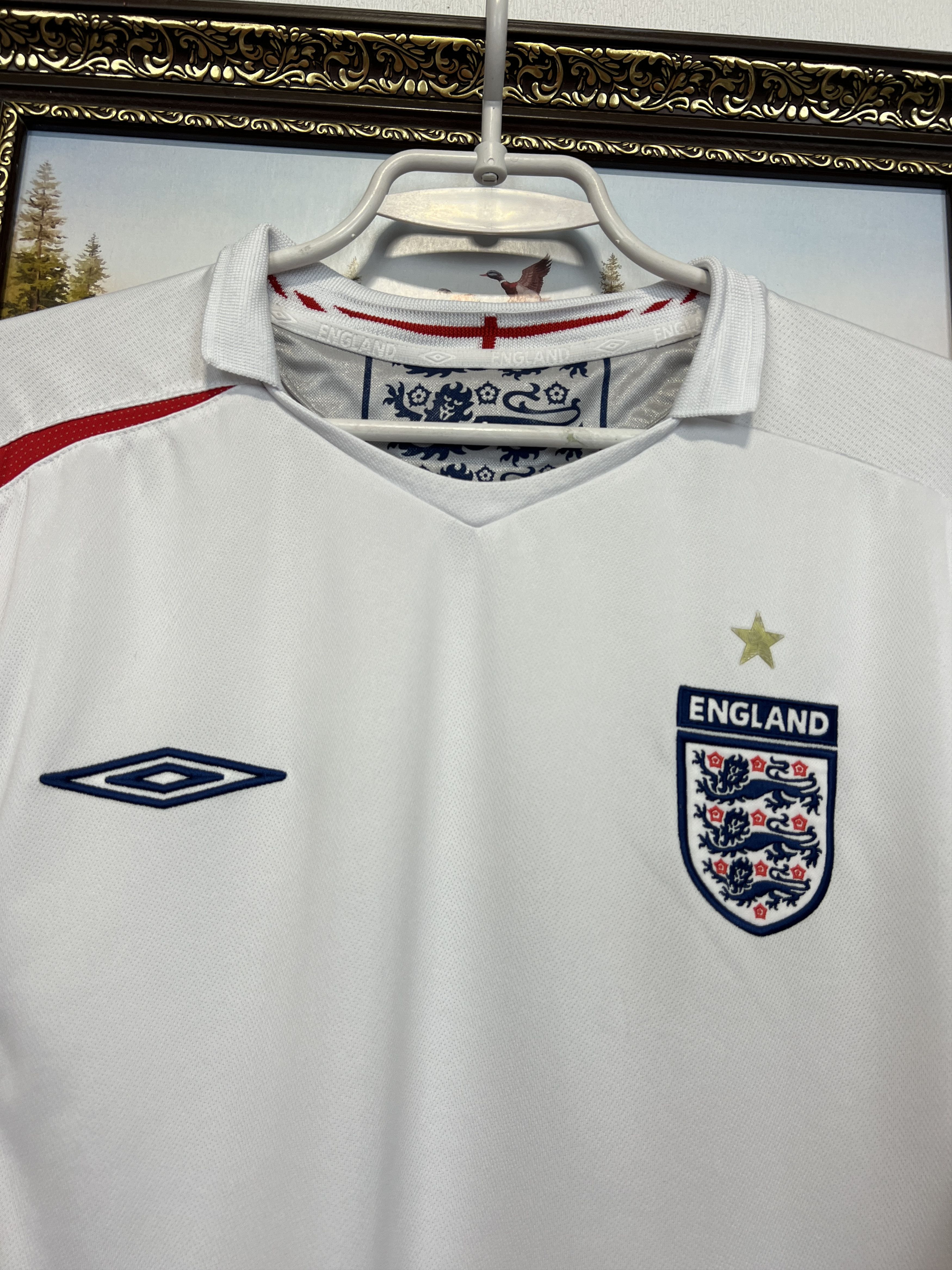 Umbro England Home football shirt 2005 Soccer Umbro Jersey Trikot Size US XL / EU 56 / 4 - 3 Thumbnail
