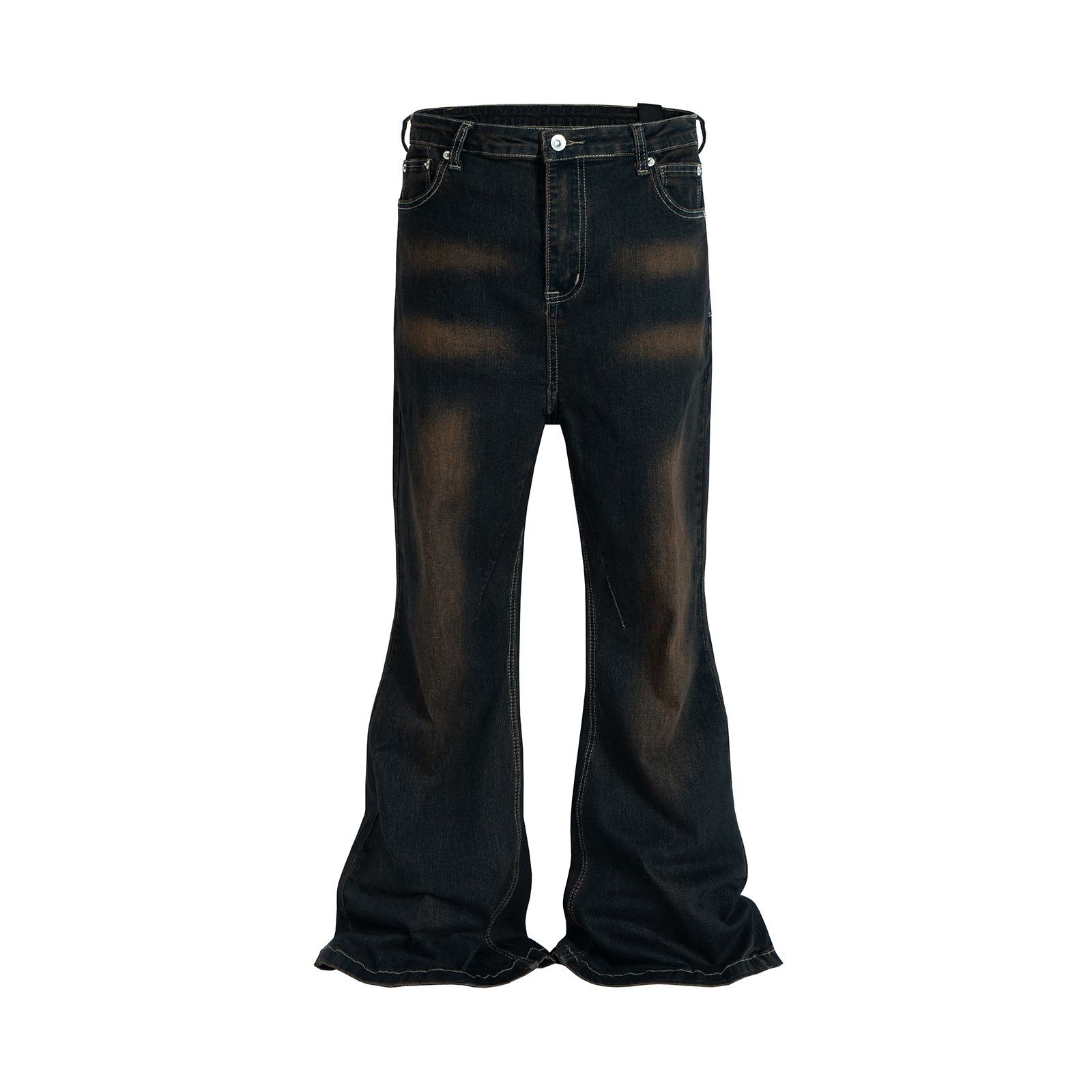 RO Ribbons Contrast Color Micro Flared Jeans