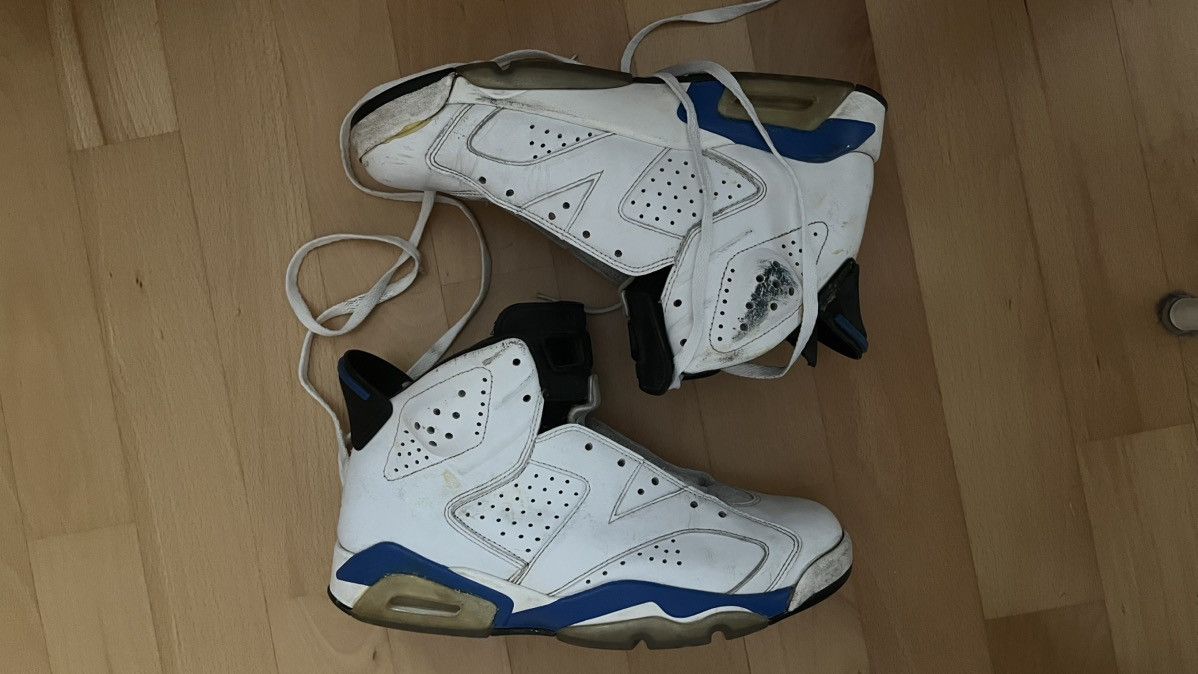 Jordan Brand Nike Air Jordan 6 Sport Blue White Black Size US 8 / EU 41 - 2 Thumbnail