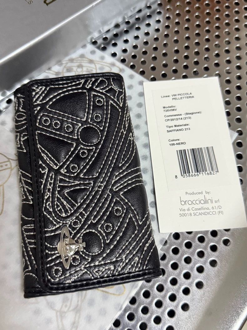 Vivienne Westwood Vivienne Westwood Black leather sewn Saturn key bag Size ONE SIZE - 5 Thumbnail