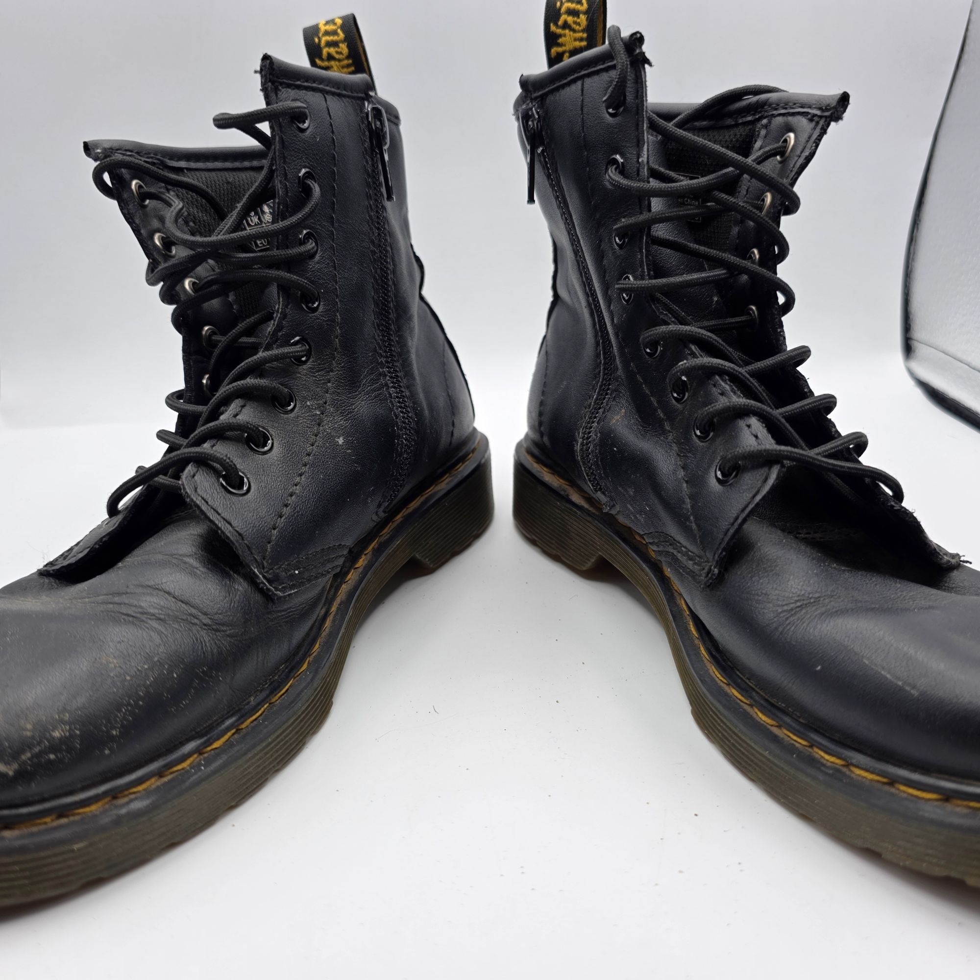 Dr. Martens Dr. Martens Doc 1460 J Womens Size 5 Black Combat Boots Casu Size US 5 / IT 35 - 3 Thumbnail