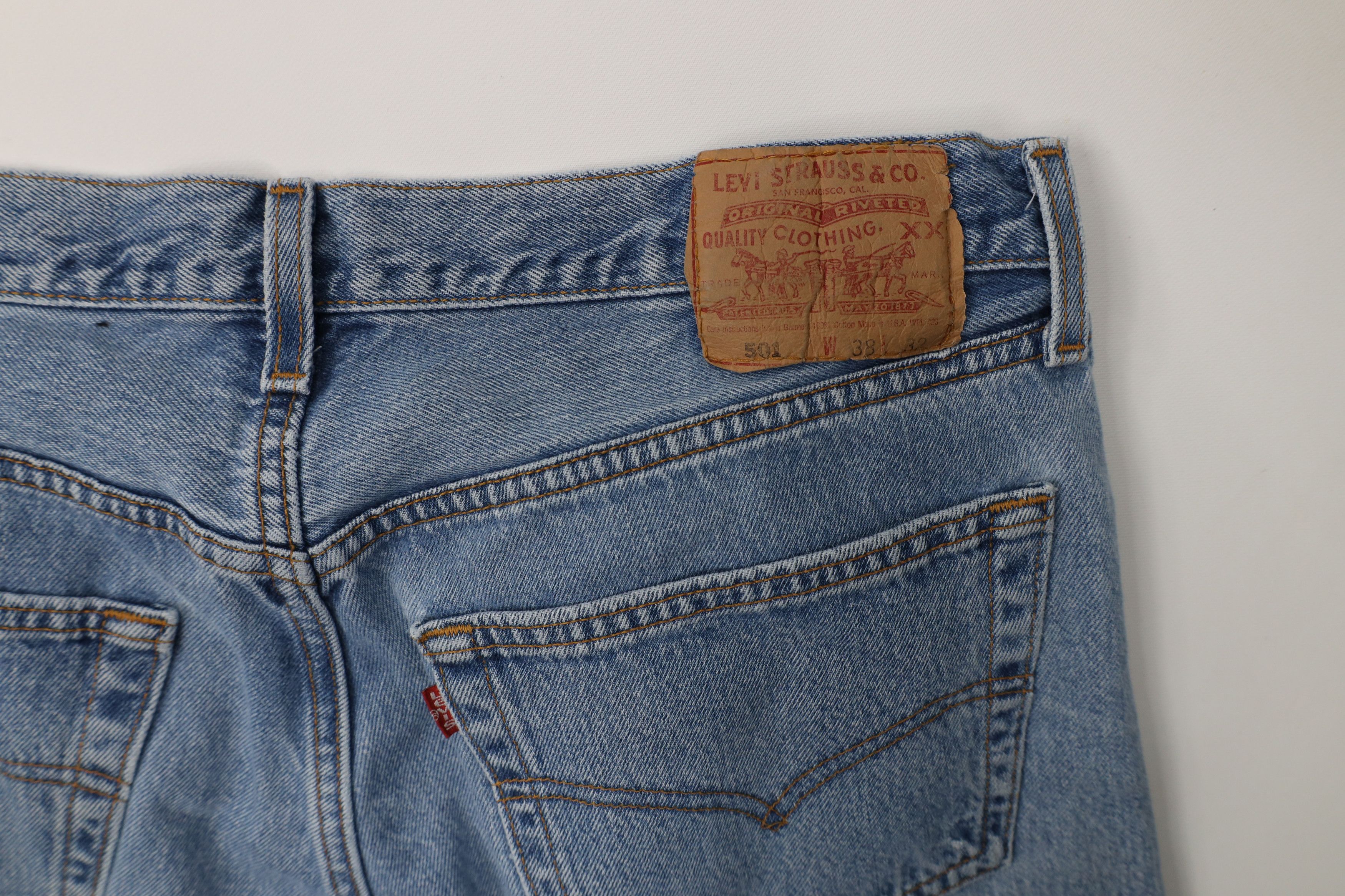 Levi's Vintage 90s Levis 501xx Fly Original Straight Jeans USA Size US 38 / EU 54 - 15 Thumbnail
