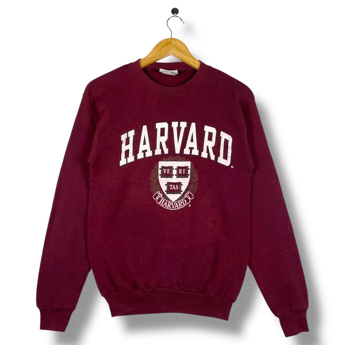Vintage Vintage 90's HAVARD UNIVERSITY Graphic Faded Sweathshirt Size US S / EU 44-46 / 1 - 1 Thumbnail