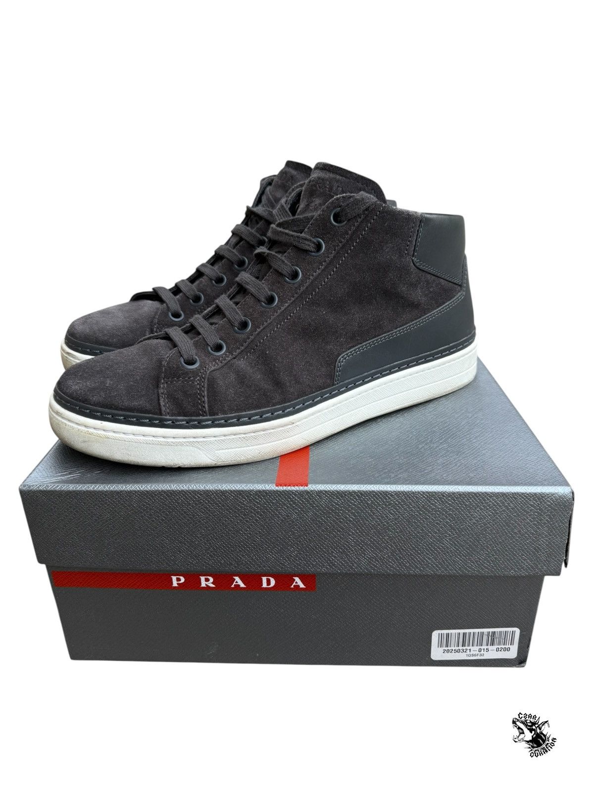 Prada Prada suede hightop sneakers Size US 9 / EU 42 - 2 Thumbnail