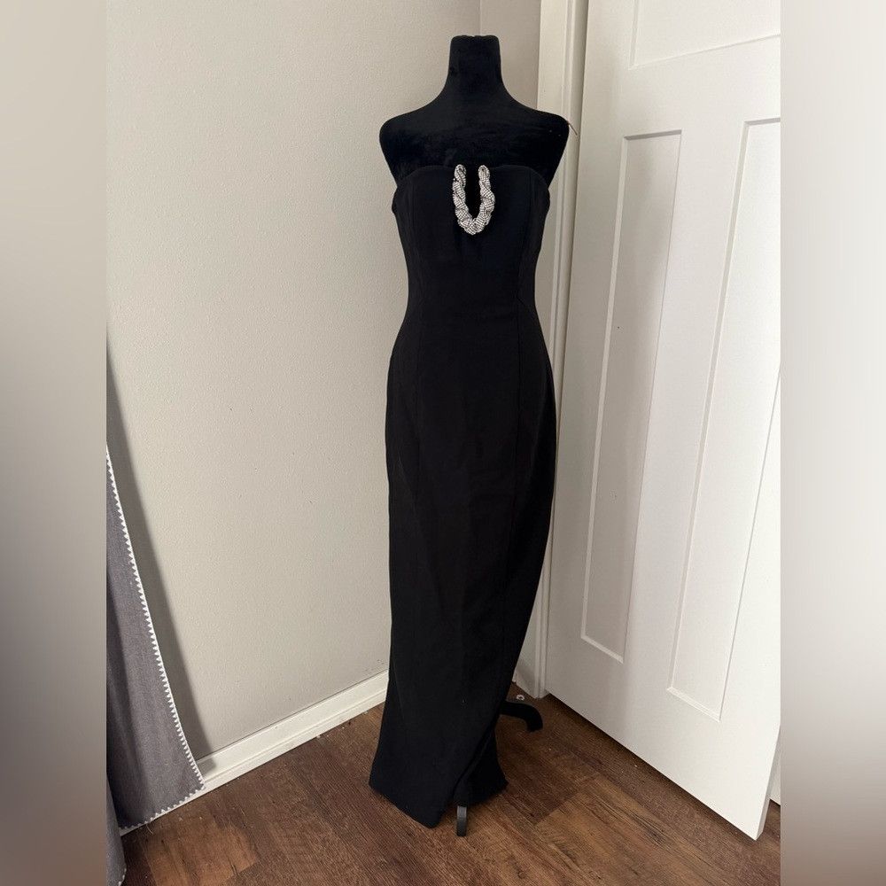 Rachel Gilbert Rachel Gilbert Atticus gown 6 Black Rhinestone Gown Size M / US 6-8 / IT 42-44 - 5 Thumbnail