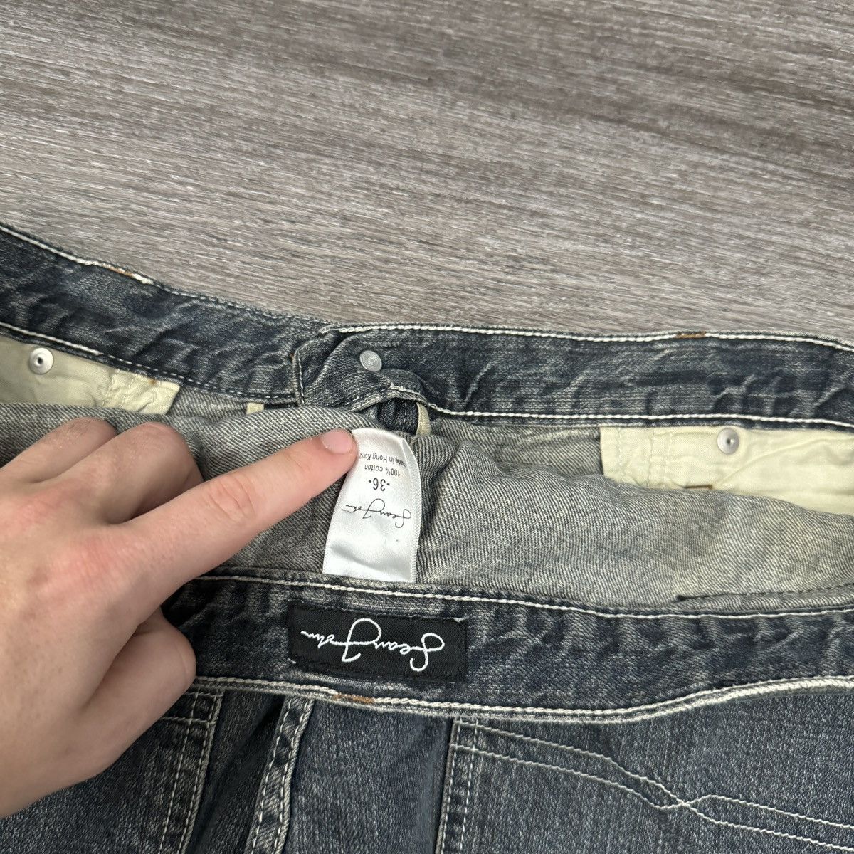 Japanese Brand × Sean John × Vintage Vintage Y2K Sean John essential baggy wide leg skater jeans Size US 36 / EU 52 - 4 Thumbnail
