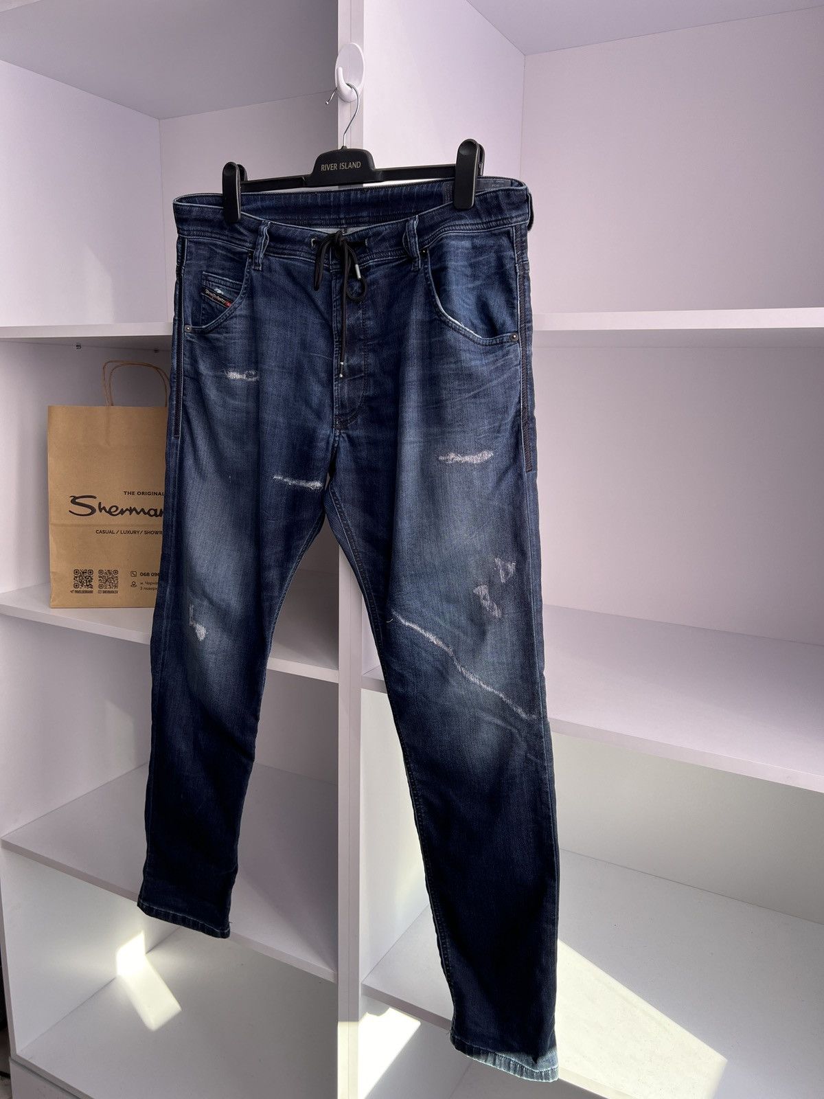 Diesel × Vintage Vintage Diesel Krooley CB-Ne Blue Denim Jeans Size US 34 / EU 50 - 8 Thumbnail