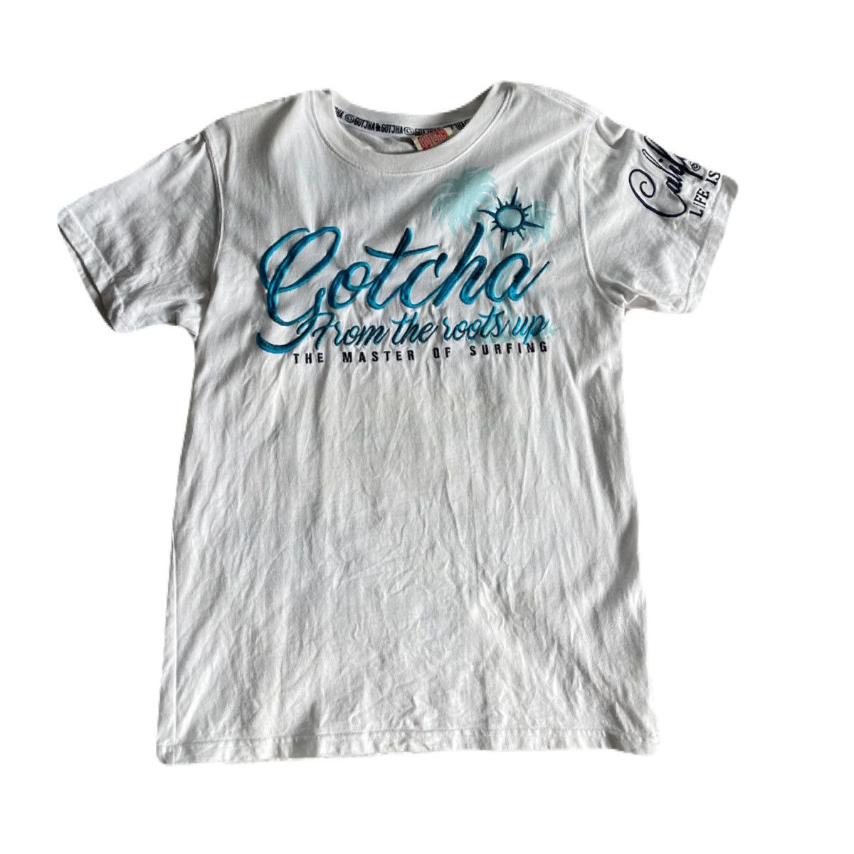 If Six Was Nine 2000s Japanese archive Gyaruo Surf Poem Embroidery Tee Y2K Size US S / EU 44-46 / 1 - 4 Thumbnail