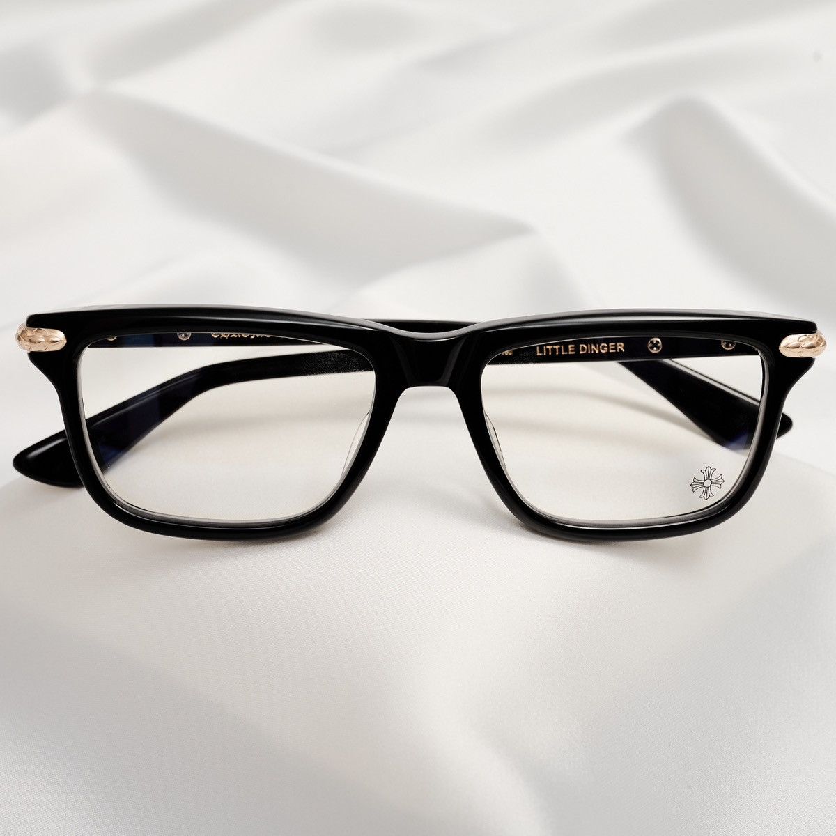 Chrome Hearts CHROME HEARTS LITTLE DINGER BLACK/18KGP GLASSES Size ONE SIZE - 6 Thumbnail