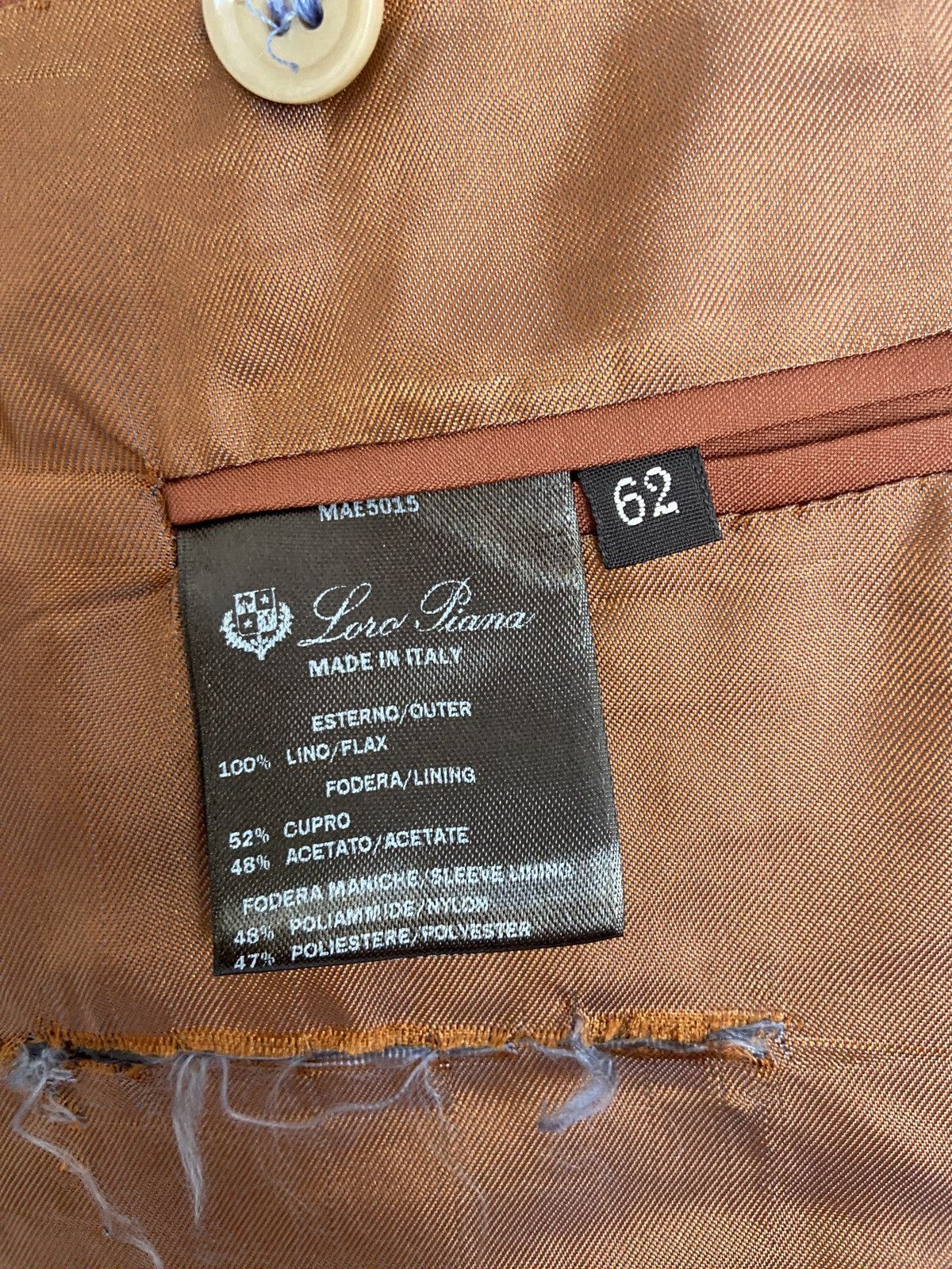 Loro Piana Loro Piana Madrid Sartorial Linen Blazer Size 52L - 10 Thumbnail