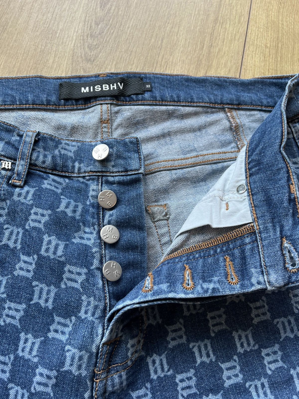 Misbhv Misbhv monogram denim shorts Size US 32 / EU 48 - 5 Thumbnail