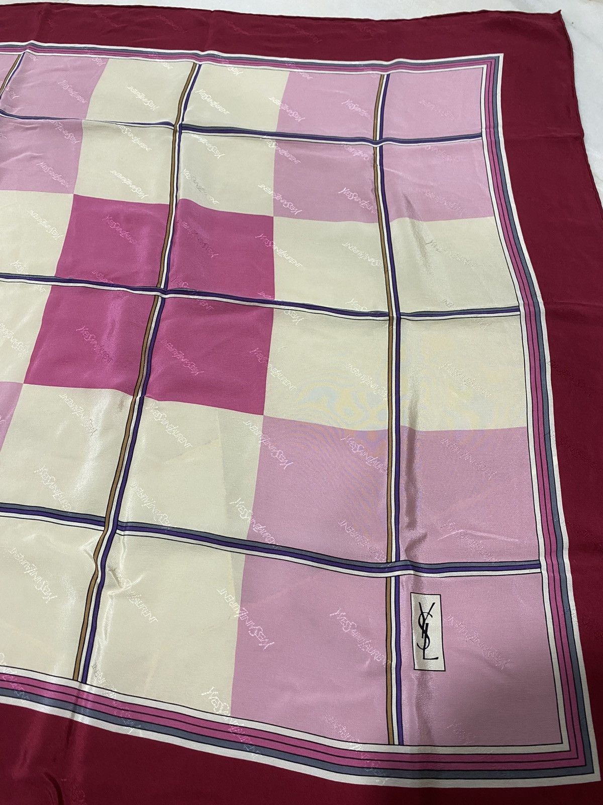 Yves Saint Laurent Yves Saint Laurent Silk Scarf Size ONE SIZE - 4 Thumbnail