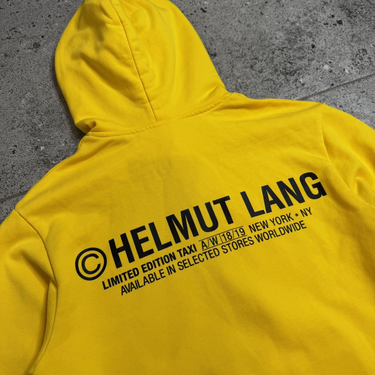 Helmut Lang Helmut Lang 18/19FW Taxi Yellow Hoodie Big Logo Size US XS / EU 42 / 0 - 4 Thumbnail