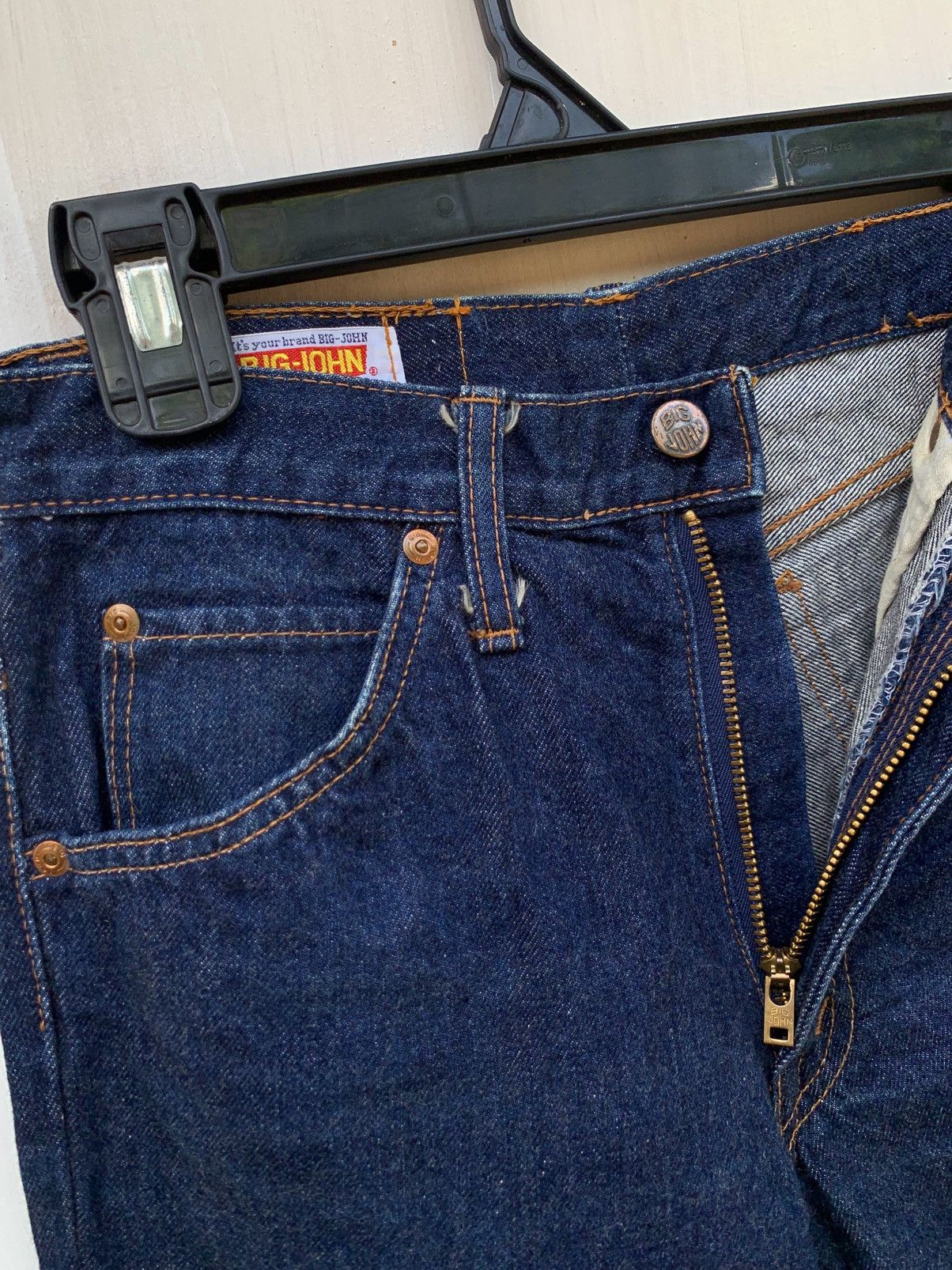 Big John × Japanese Brand × Vintage Vintage big john flared raw denim pant Size US 28 / EU 44 - 3 Thumbnail