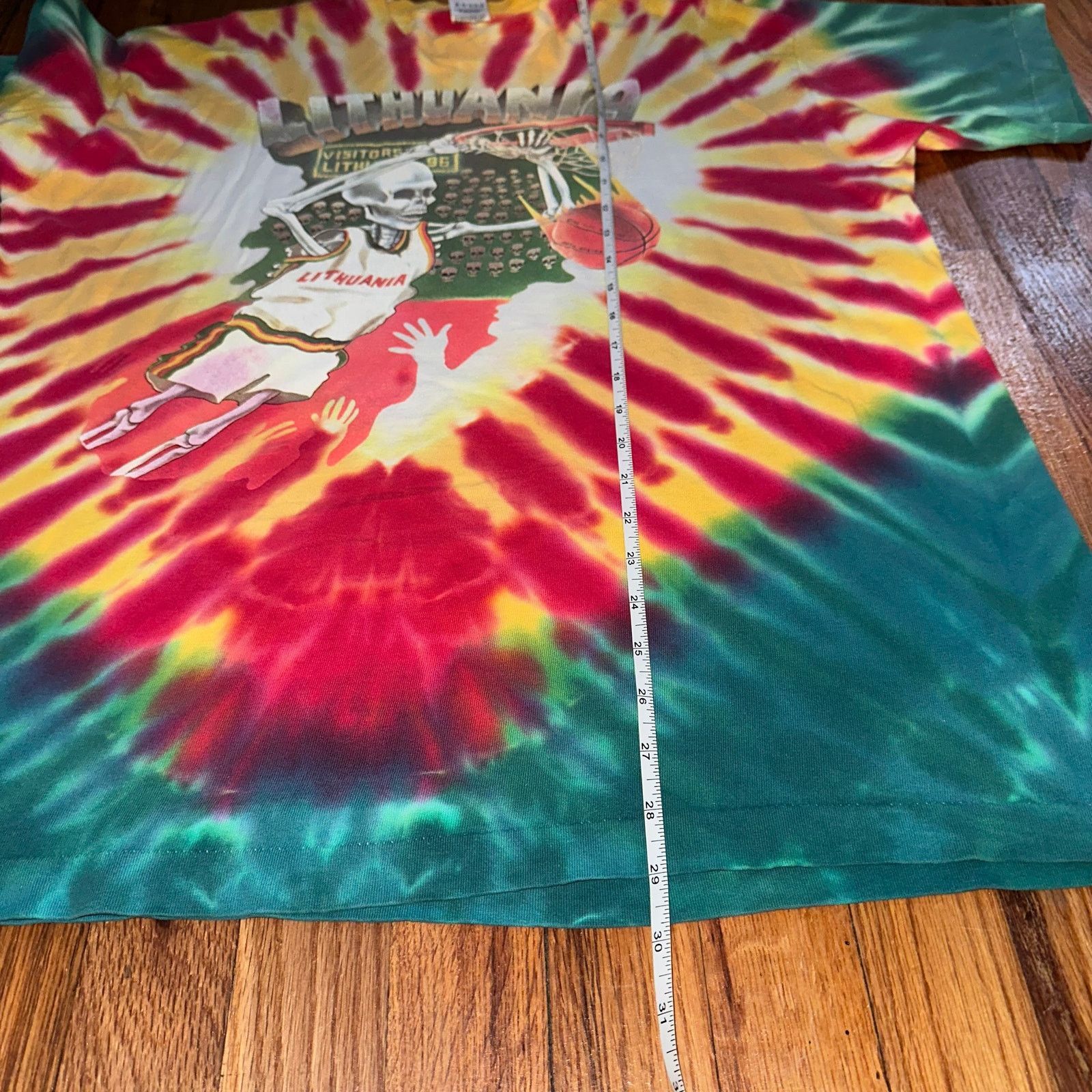 Grateful Dead × Vintage 90s Single Stitch Grateful Dead Lithuania Basketball Tee XL Size US XL / EU 56 / 4 - 17 Thumbnail