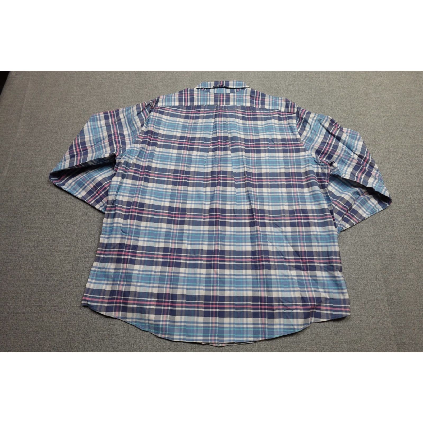 Vineyard Vines VINEYARD VINES Shirt Mens 2XL Blue Pink Plaid Slim Fit Tucker Stretch Cotton Shirt Long Sleeve Button-Up Size US XXL / EU 58 / 5 - 6 Thumbnail