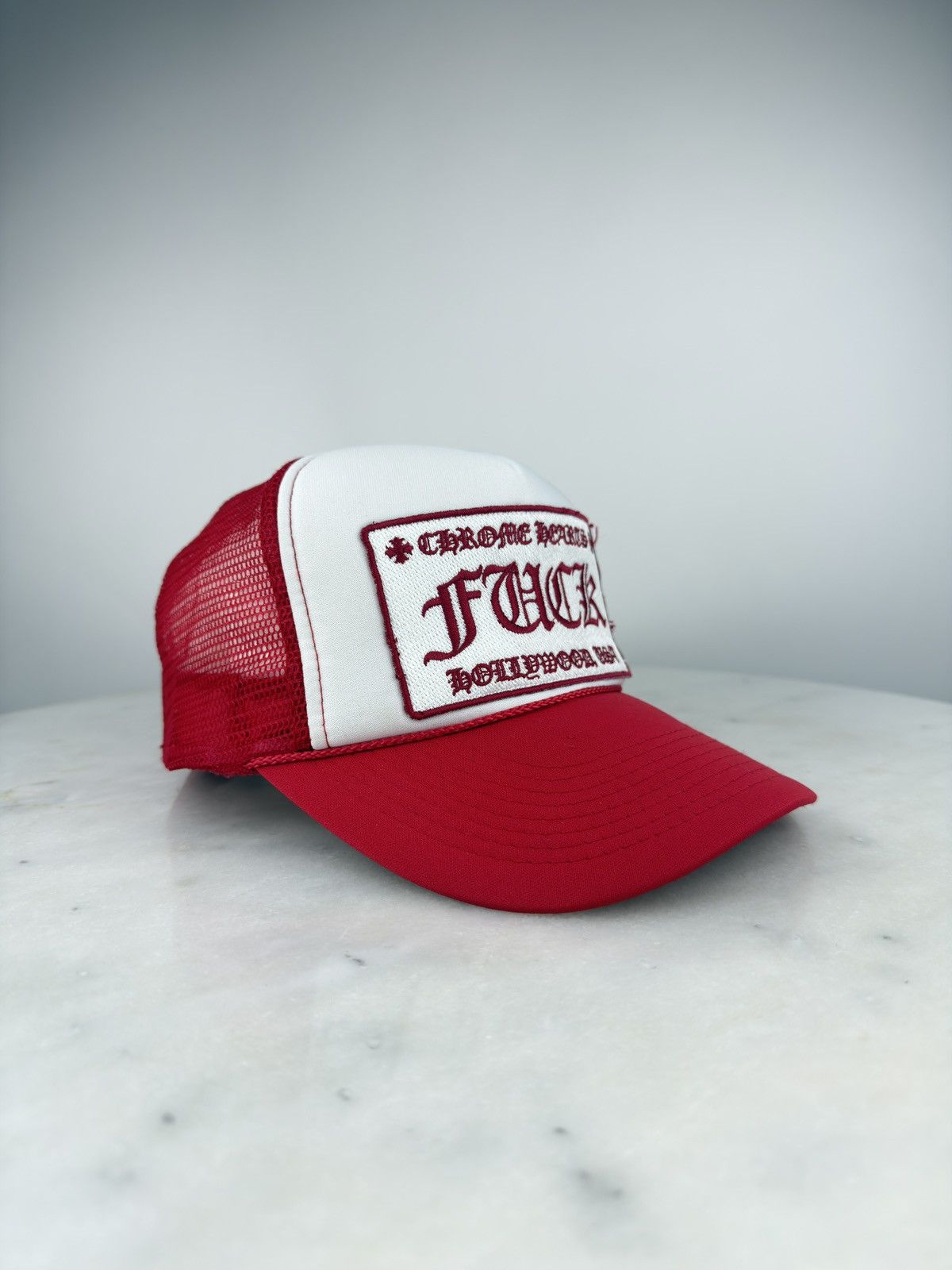 Chrome Hearts VINTAGE CHROME HEARTS FUCK RED CAP Size ONE SIZE - 3 Thumbnail